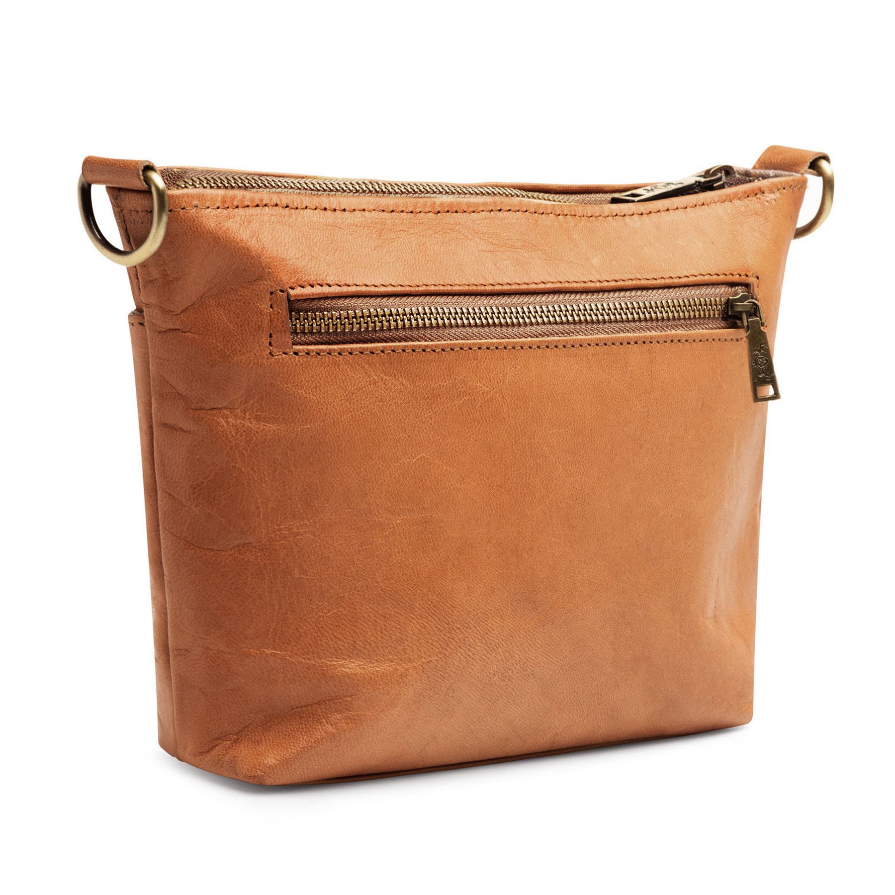 SID & VAIN Crossbody echt Leder Umhängetasche Damen Handtasche hellbraun Ledertasche SAGE 50507