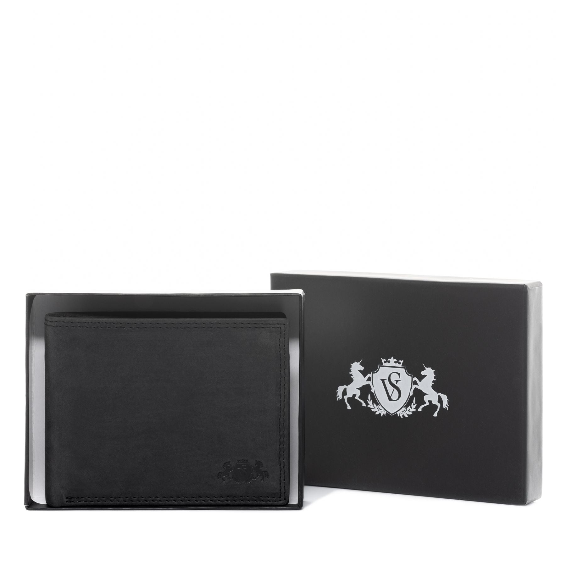 SID & VAIN Geldbeutel Leder JACK greyish-schwarz 38760