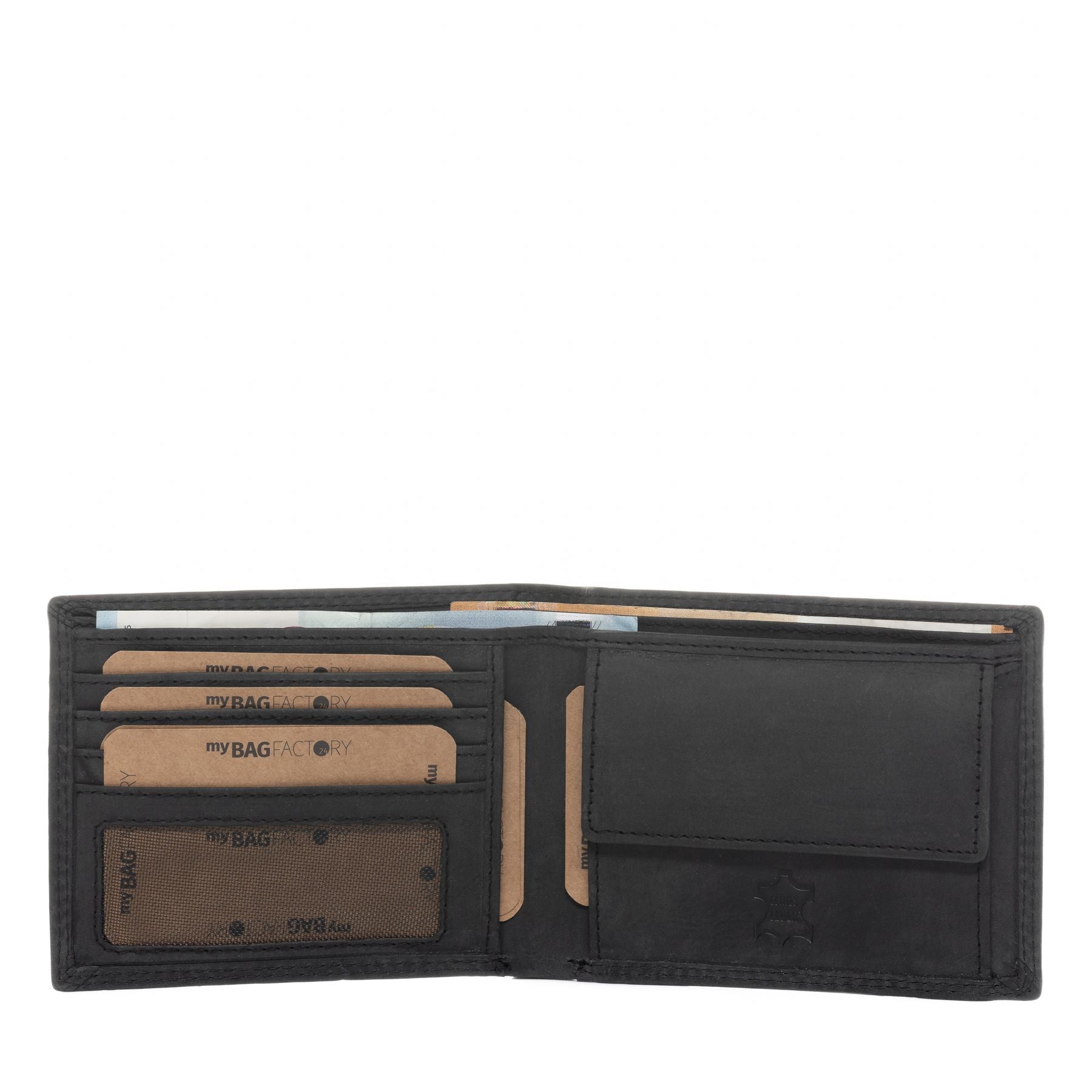 SID & VAIN Geldbeutel Leder JACK greyish-schwarz 38763