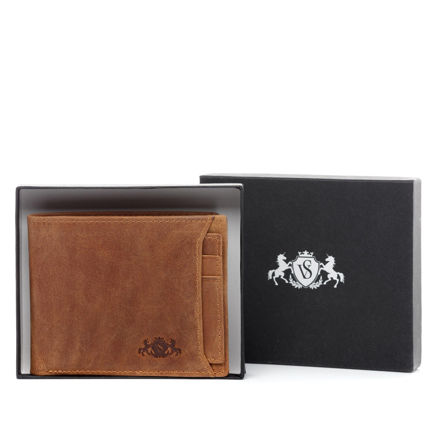 SID & VAIN Geldbeutel Leder Karten JACOB light-cognac 35875