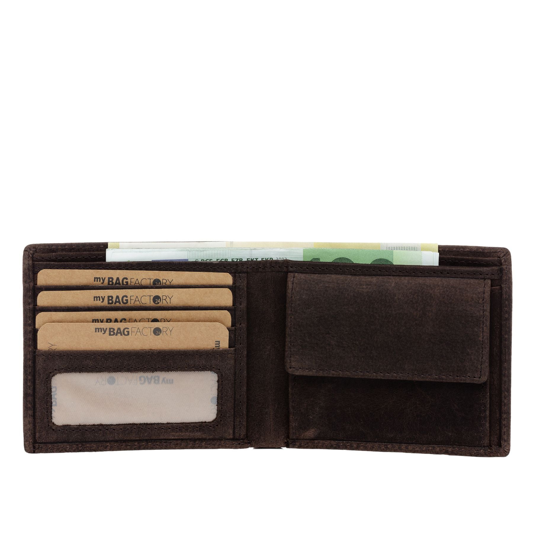 SID & VAIN Geldbeutel Leder JACK dark-brown 23602