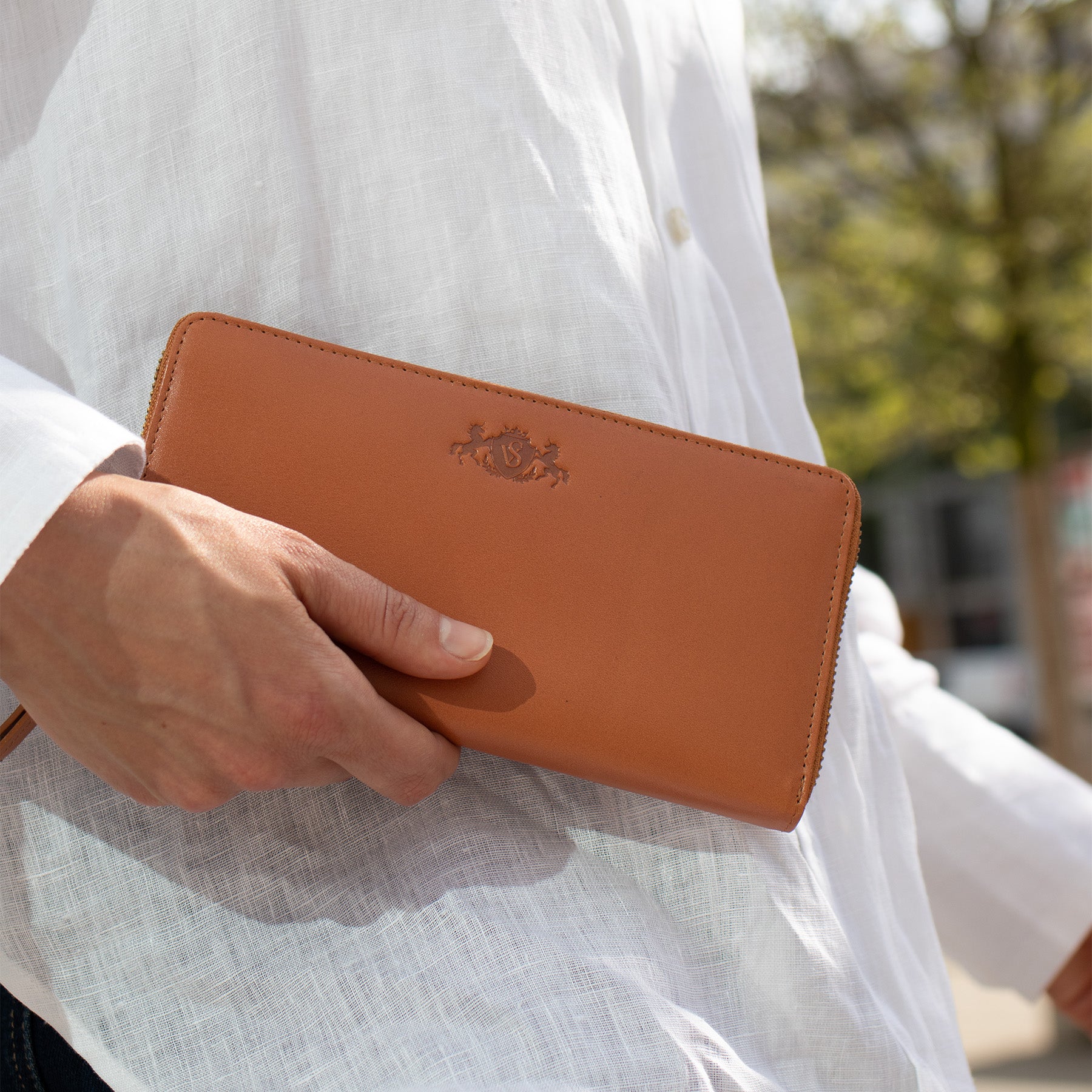 SID & VAIN Geldboerse Leder JERSEY schwarz braun Geldbeutel 39065