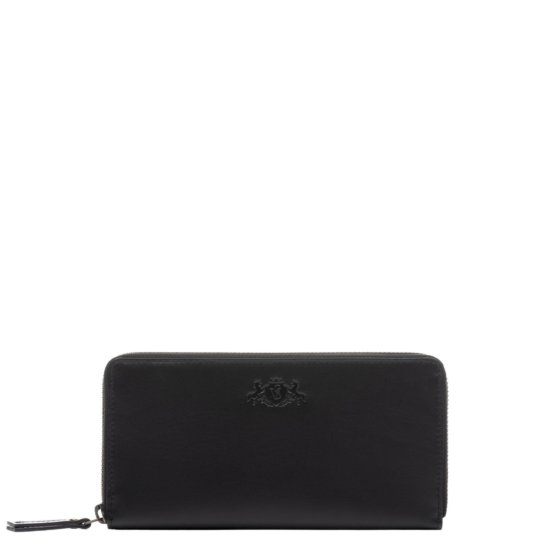 SID & VAIN Geldboerse Leder JERSEY schwarz braun Geldbeutel 39060