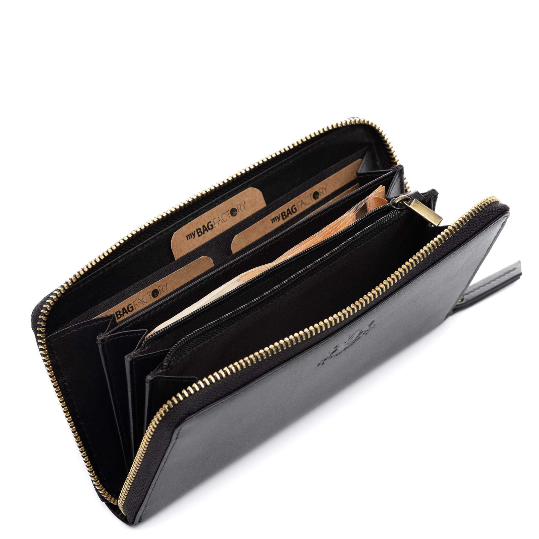 SID & VAIN Geldboerse Leder JERSEY schwarz braun Geldbeutel 39064