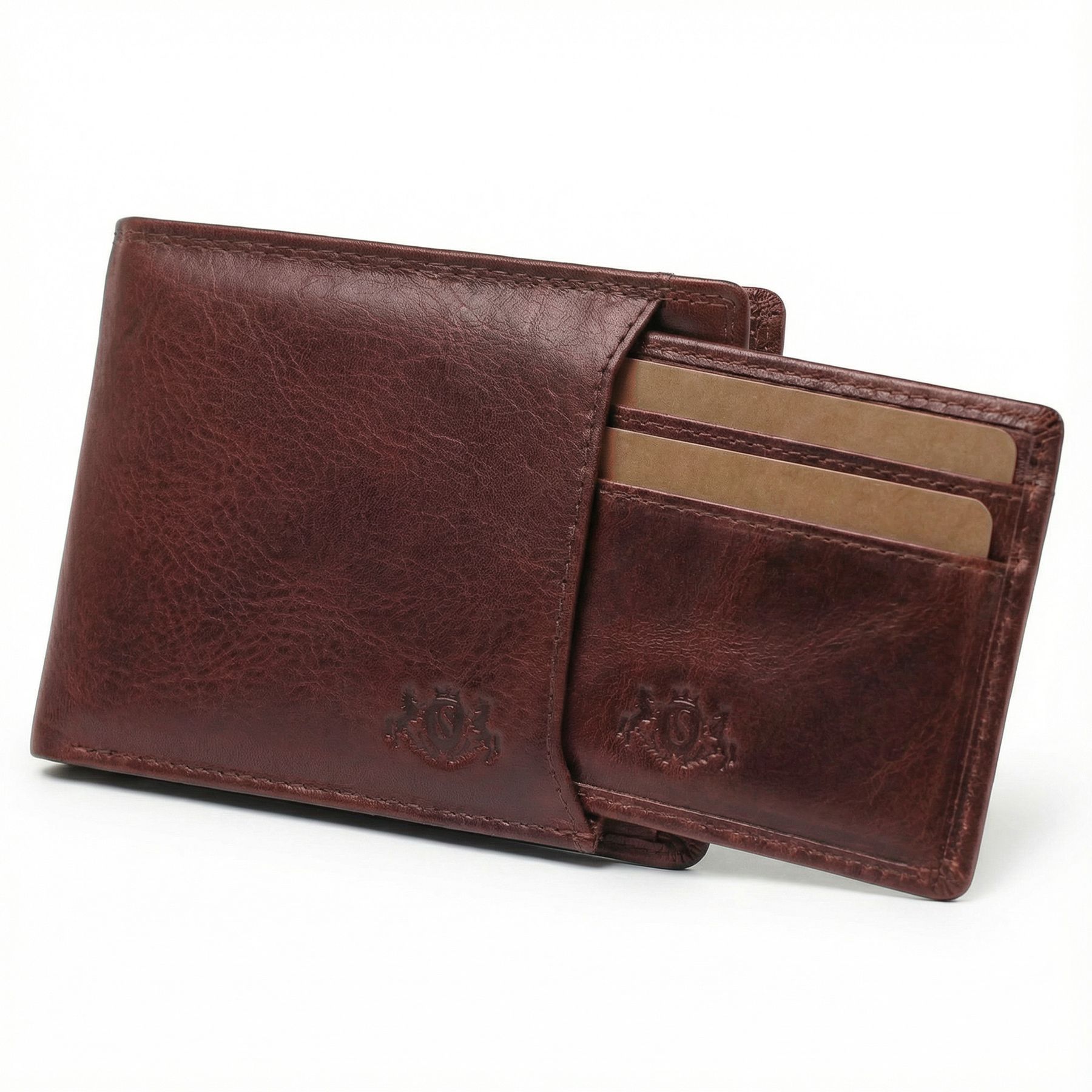 SID & VAIN Wallet Removable Card Holder RFID Protection Genuine Leather Wallet Extra Flat Design Men's Wallet JACOB