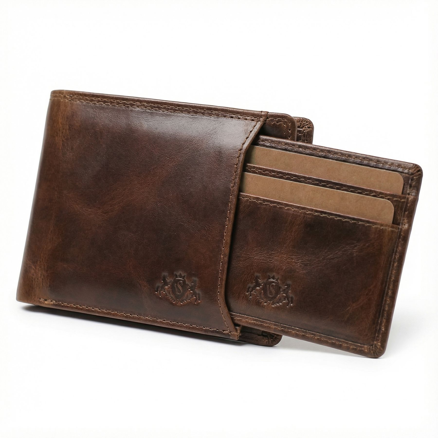 SID & VAIN Wallet Removable Card Holder RFID Protection Genuine Leather Wallet Extra Flat Design Men's Wallet JACOB