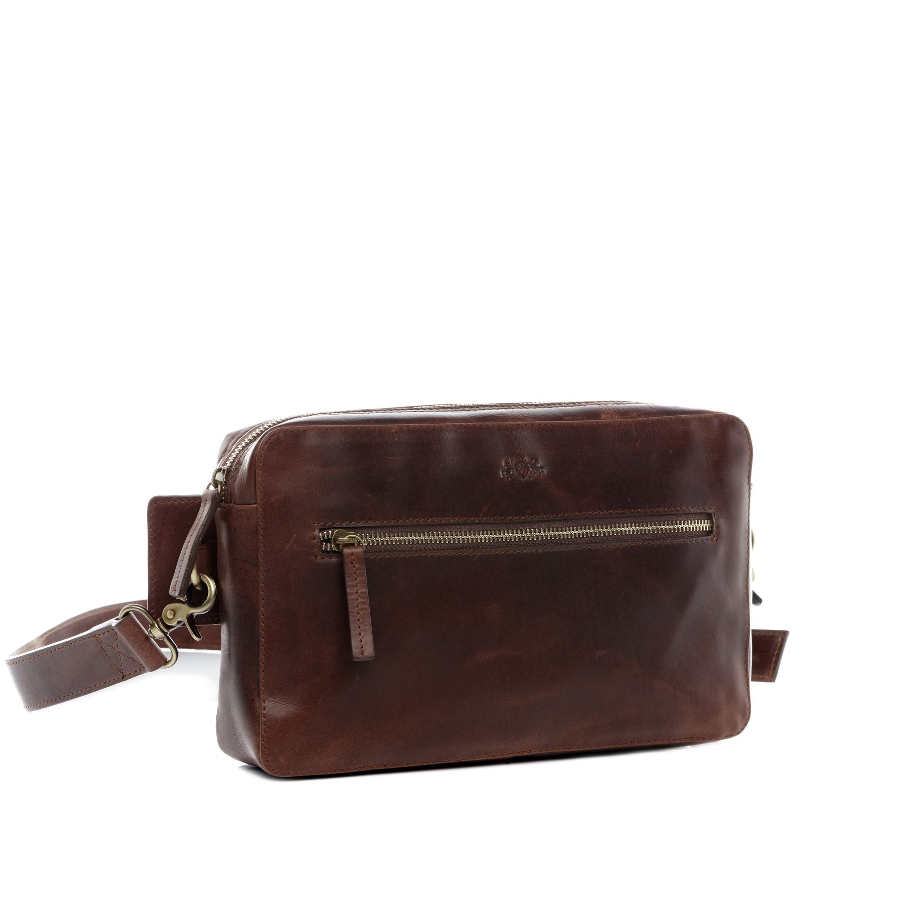 SID & VAIN Hüfttasche & Umhängetasche Leder OSCAR braun-cognac 21009