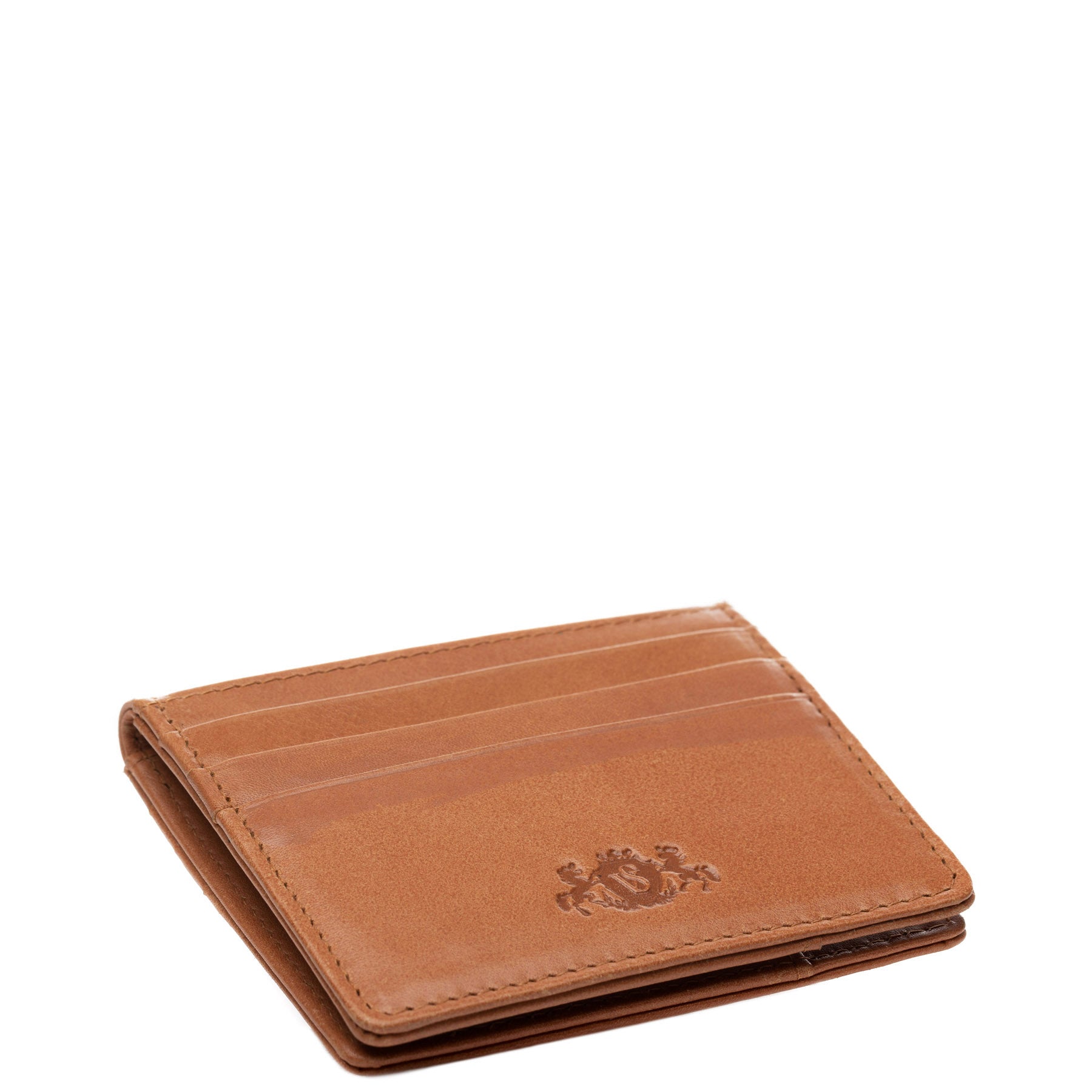 SID & VAIN Kartenetui Leder EARNEST braun hellbraun schwarz 39032
