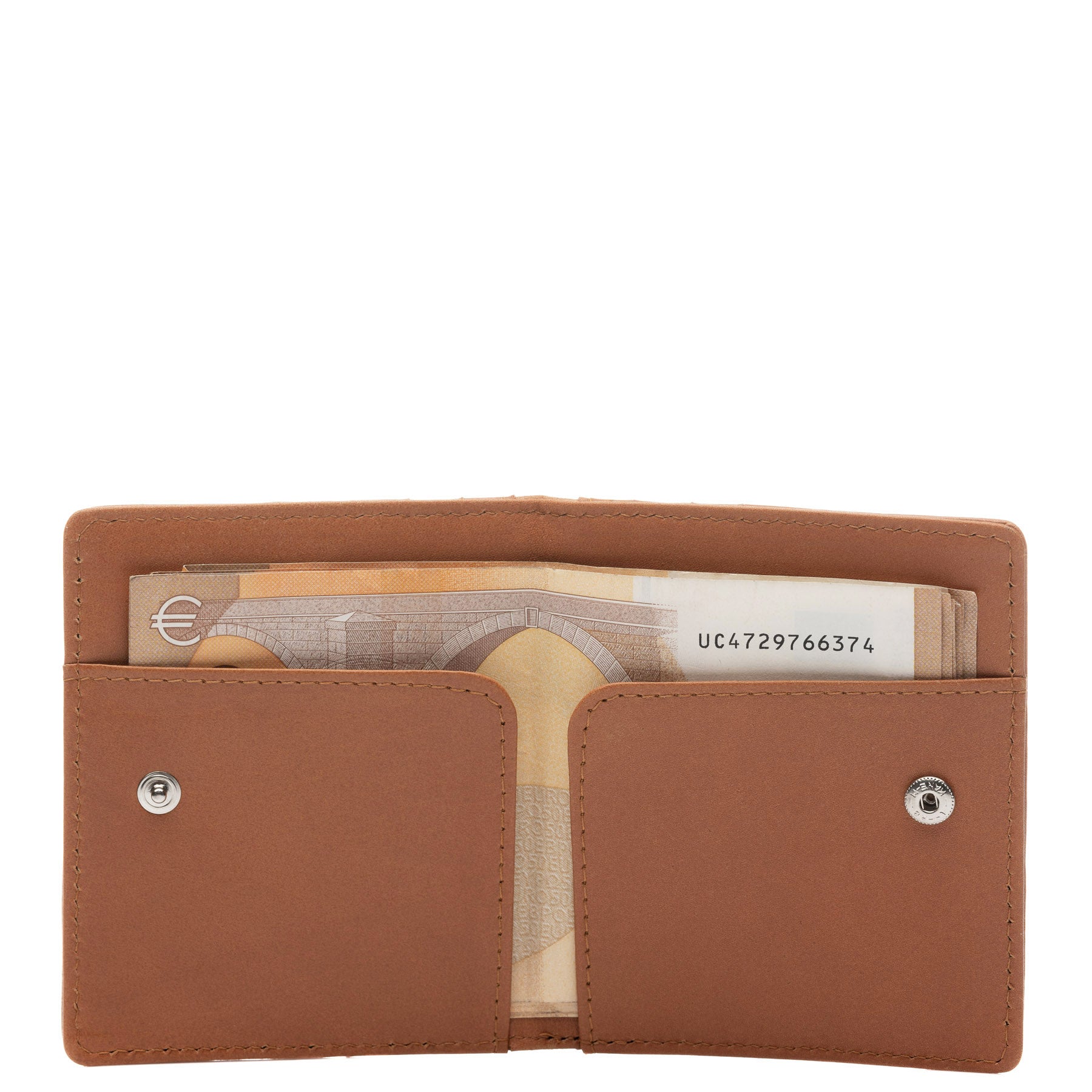 SID & VAIN Kartenetui Leder EARNEST braun hellbraun schwarz 39034