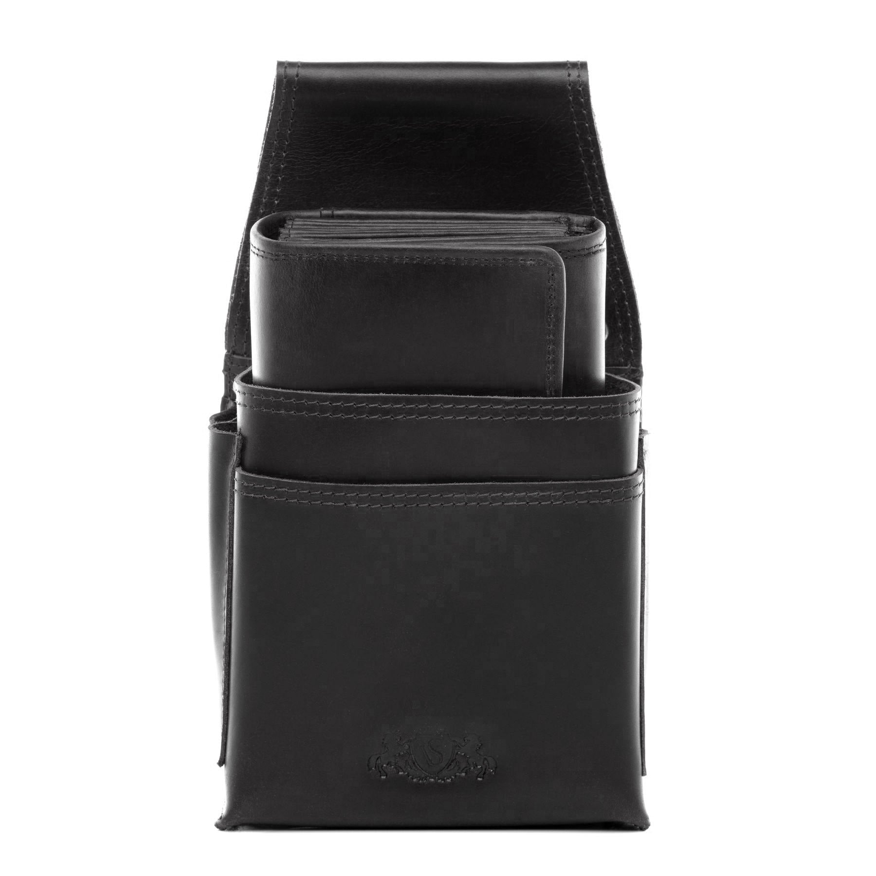 SID & VAIN Kellner Geldbeutel und Holster Leder ABERDEEN combi-schwarz 33640