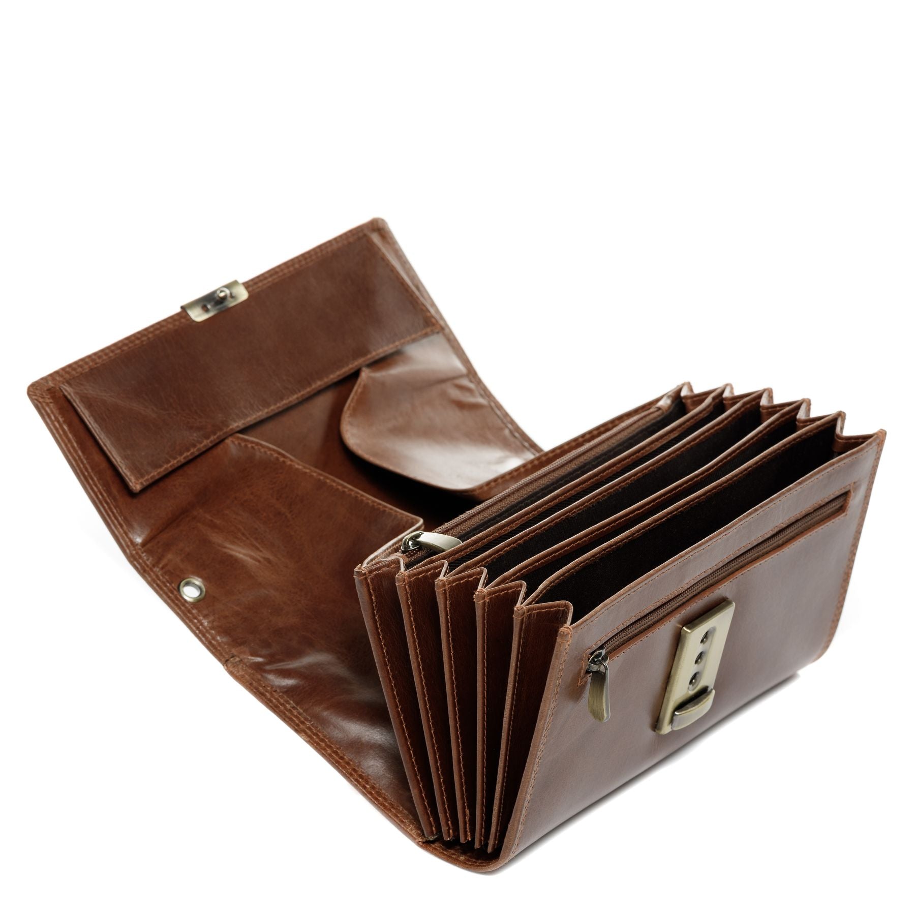 SID & VAIN Kellner Geldbeutel Leder LOU light-brown 31776