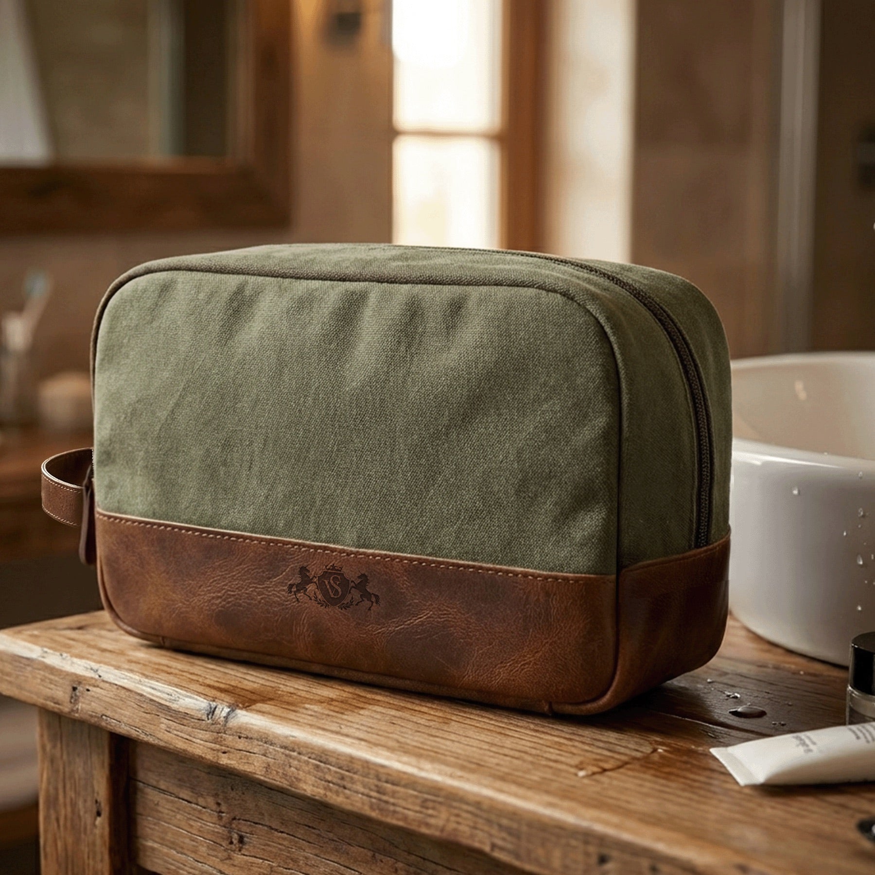 6047-SID & VAIN wash - M - H-91 - BEAU olive-brown CANVAS-PULL-UP-inuse