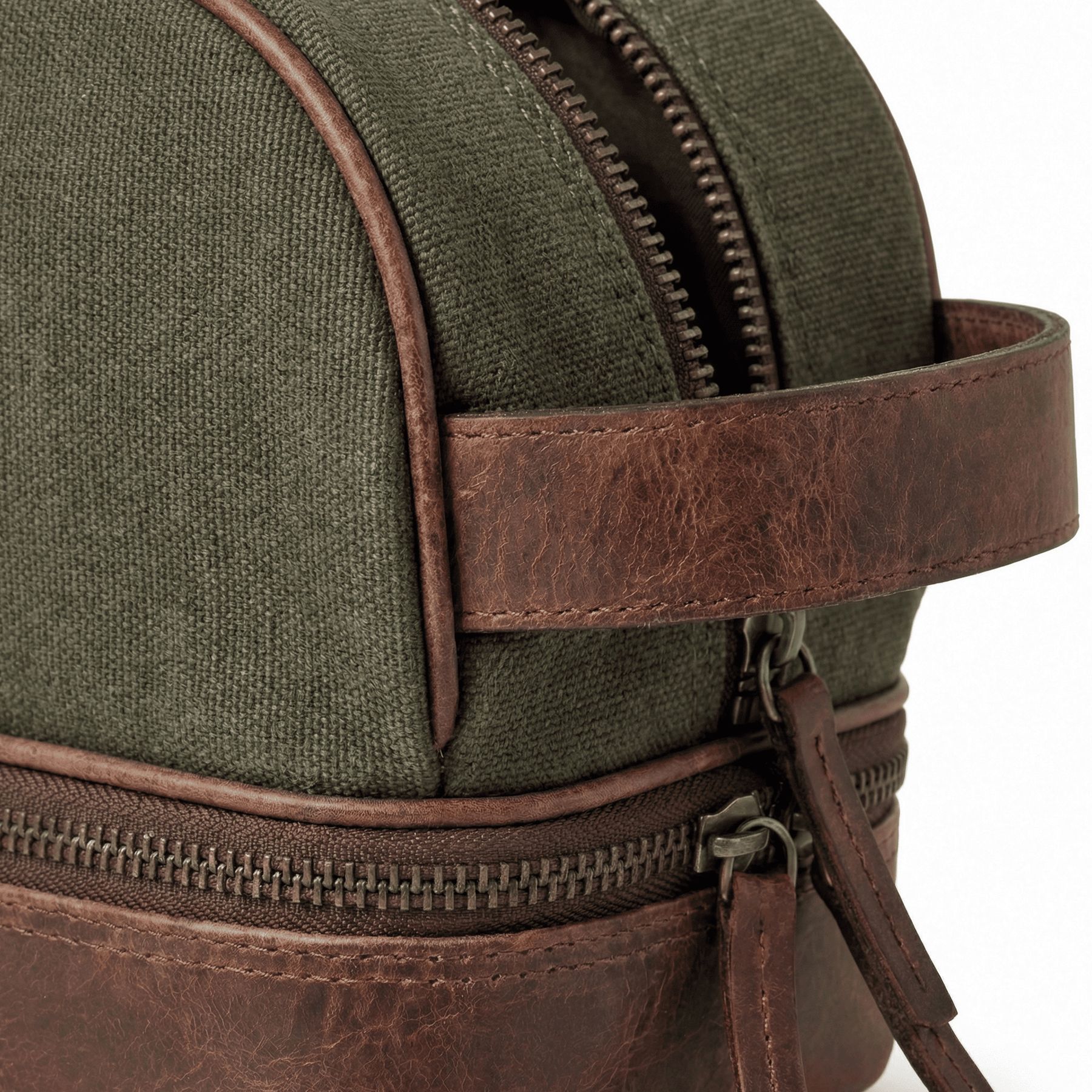 6050-SID & VAIN wash - M - H-92 - CARTER olive-brown CANVAS-PULL-UP-Detail-2