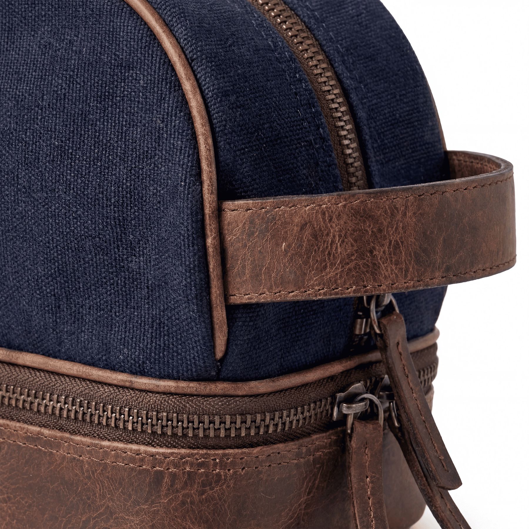 6049-SID & VAIN wash - M - H-92 - CARTER blue-brown CANVAS-PULL-UP-Detail-2