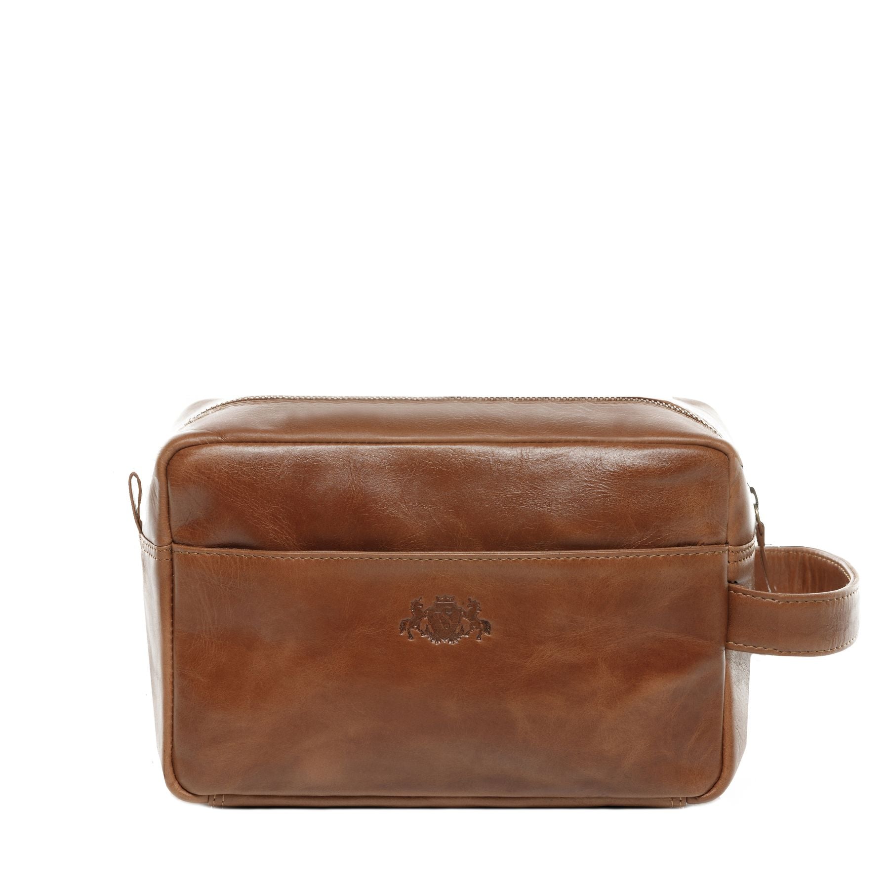 SID & VAIN Kulturbeutel Leder SIMON light-brown 32076