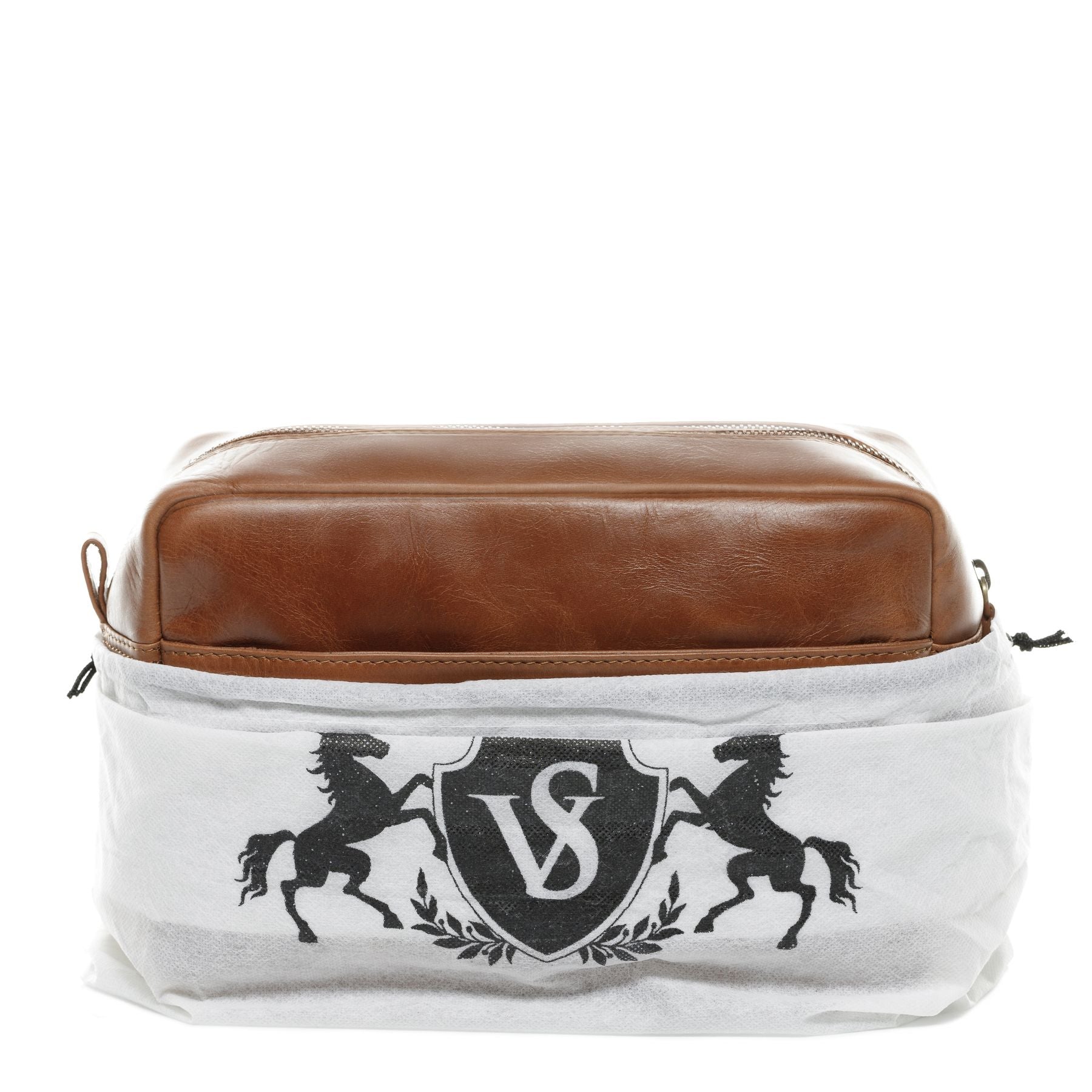 SID & VAIN Kulturbeutel Leder SIMON light-brown 32079