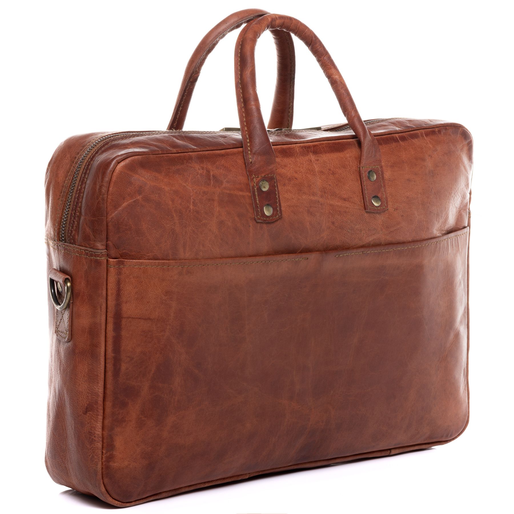 SID & VAIN Laptoptasche Leder CEDAR chestnut 41960