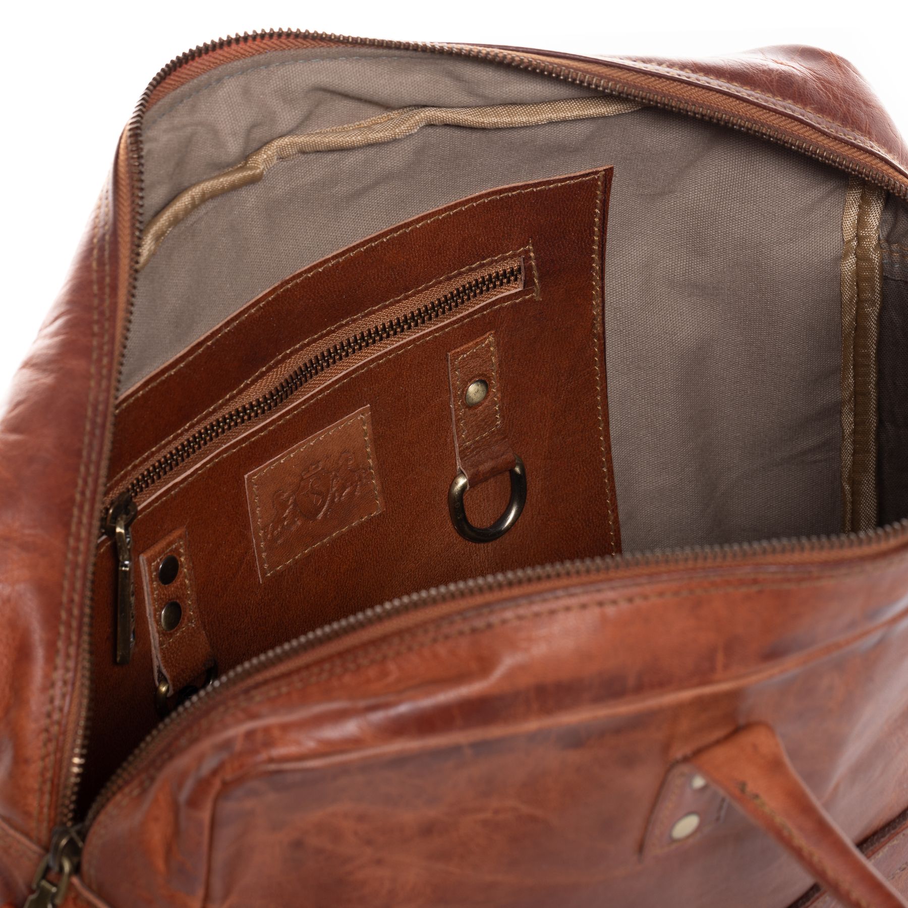 SID & VAIN Laptoptasche Leder CEDAR chestnut 41963