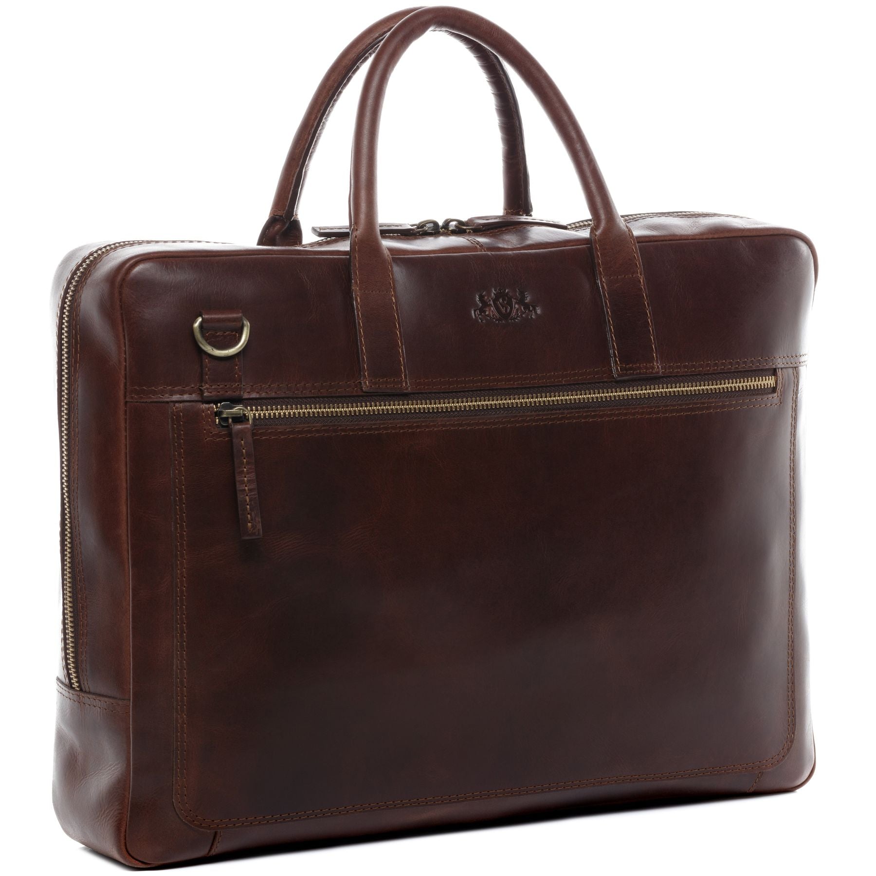 SID & VAIN Laptoptasche Leder DIXON braun-cognac 19683