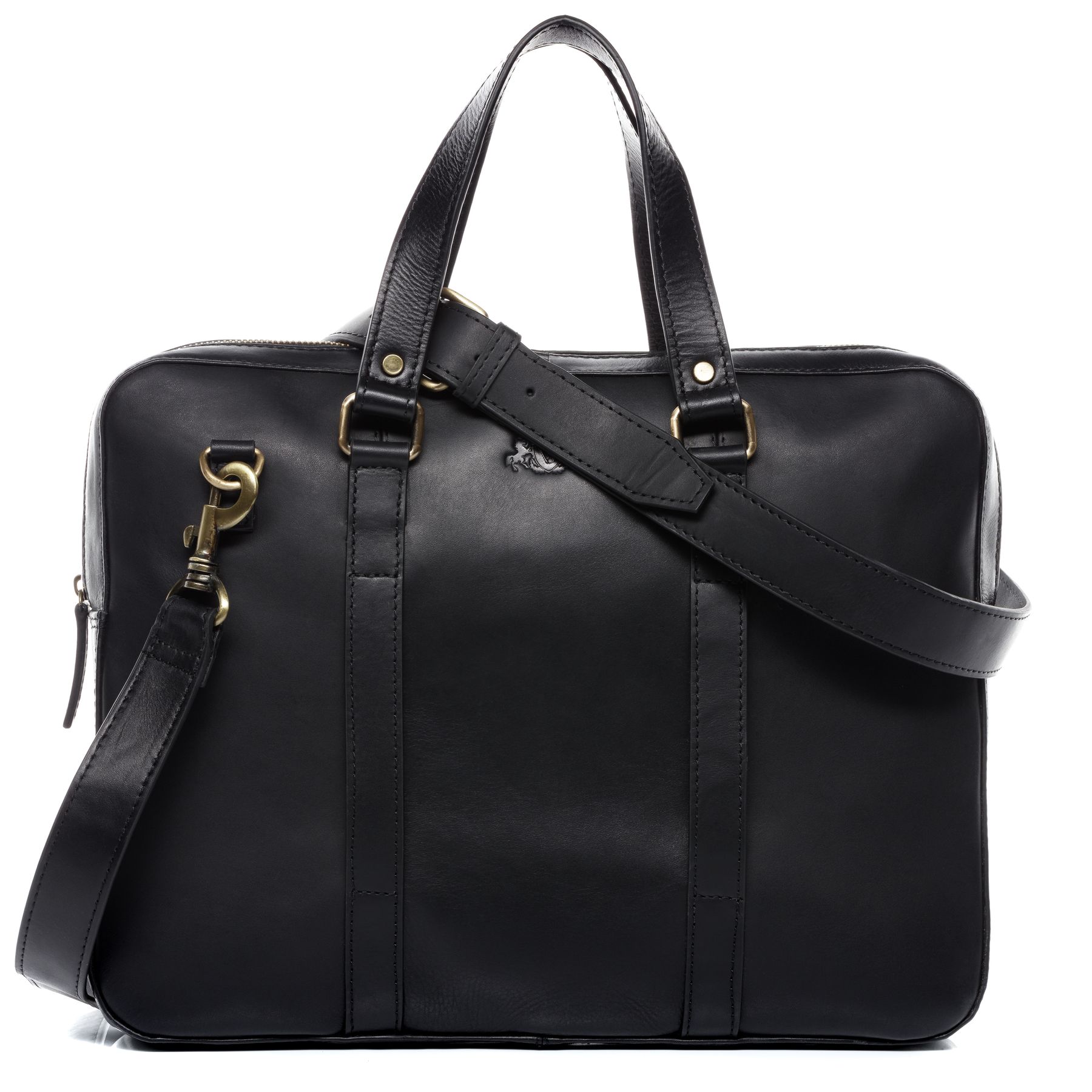SID & VAIN Laptoptasche Leder Slim Maguire schwarz 21782