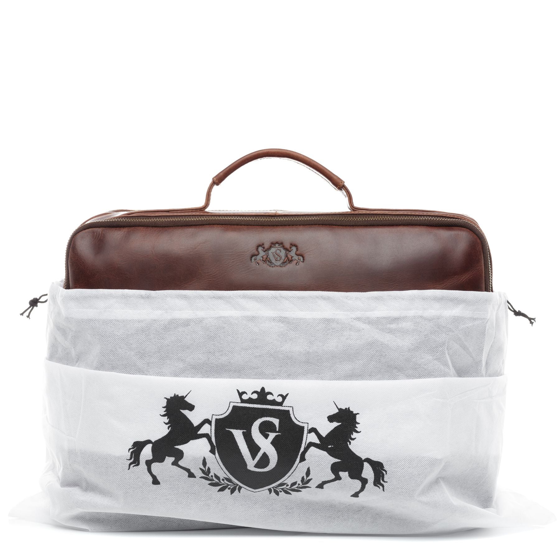 SID & VAIN Laptoptasche Leder XL SIMON braun 25524