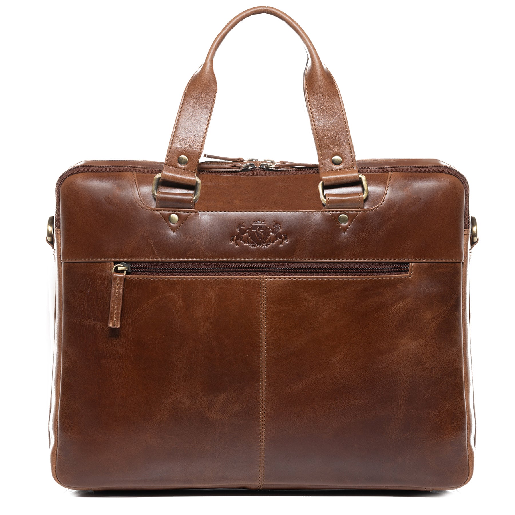 SID & VAIN Laptoptasche Leder YANN light-tan 30099