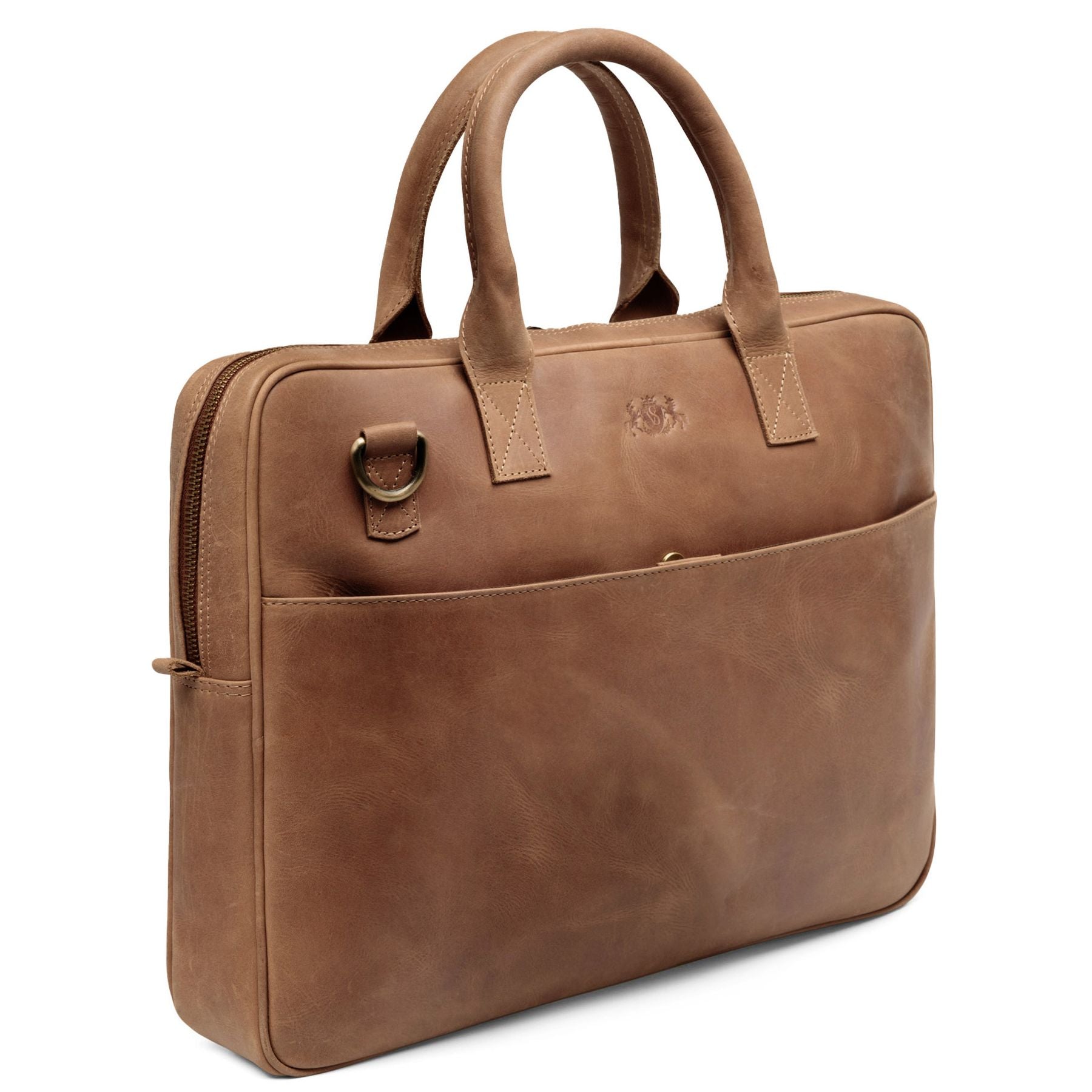 SID & VAIN Laptoptasche echt Leder 15" Zoll Laptop Umhängetasche Aktentasche Herren Business-Tasche ADEN gross 50570