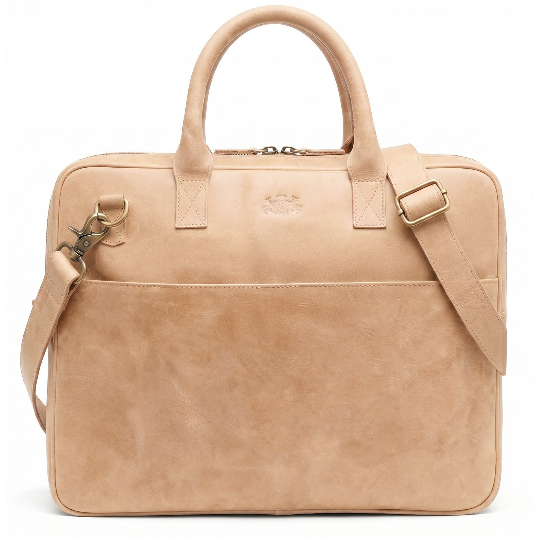 Lehrertasche Leder braun 15" ADEN Aktentasche
