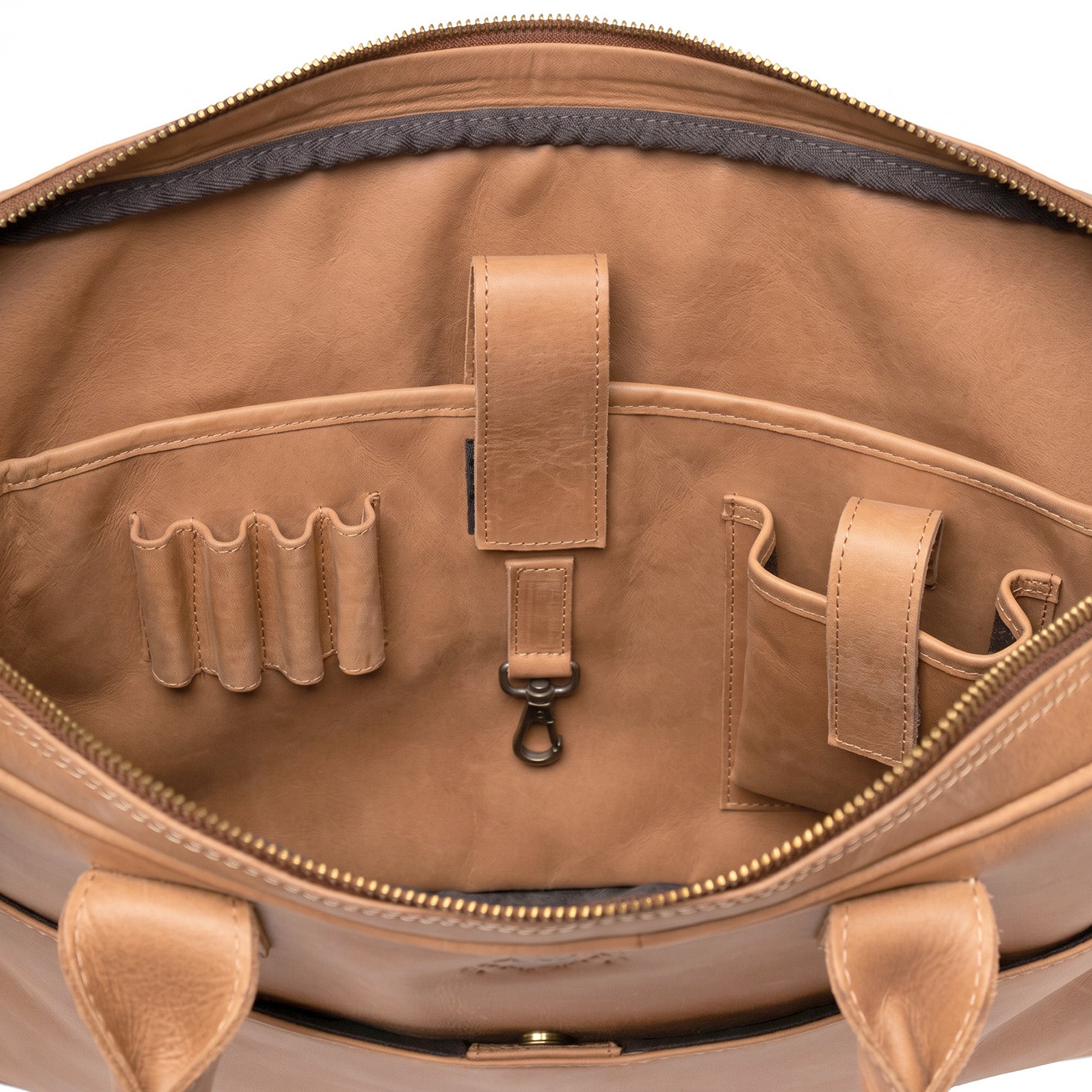 Lehrertasche Leder braun 15" ADEN Aktentasche