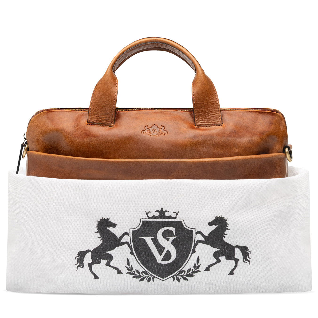 SID & VAIN Laptoptasche echt Leder 15" Zoll Laptop Umhängetasche Aktentasche Herren Business-Tasche hellbraun CARTER gross 50522