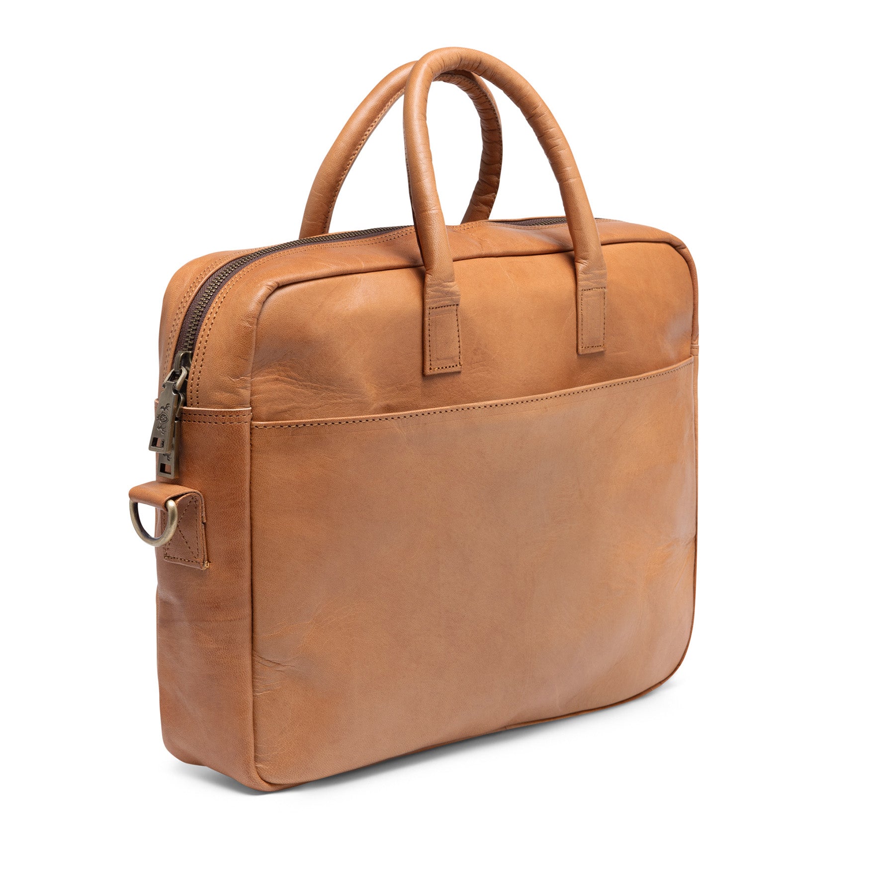 SID & VAIN Laptoptasche echt Leder Umhängetasche Aktentasche Damen Herren Business-Tasche hellbraun CEDAR 50423