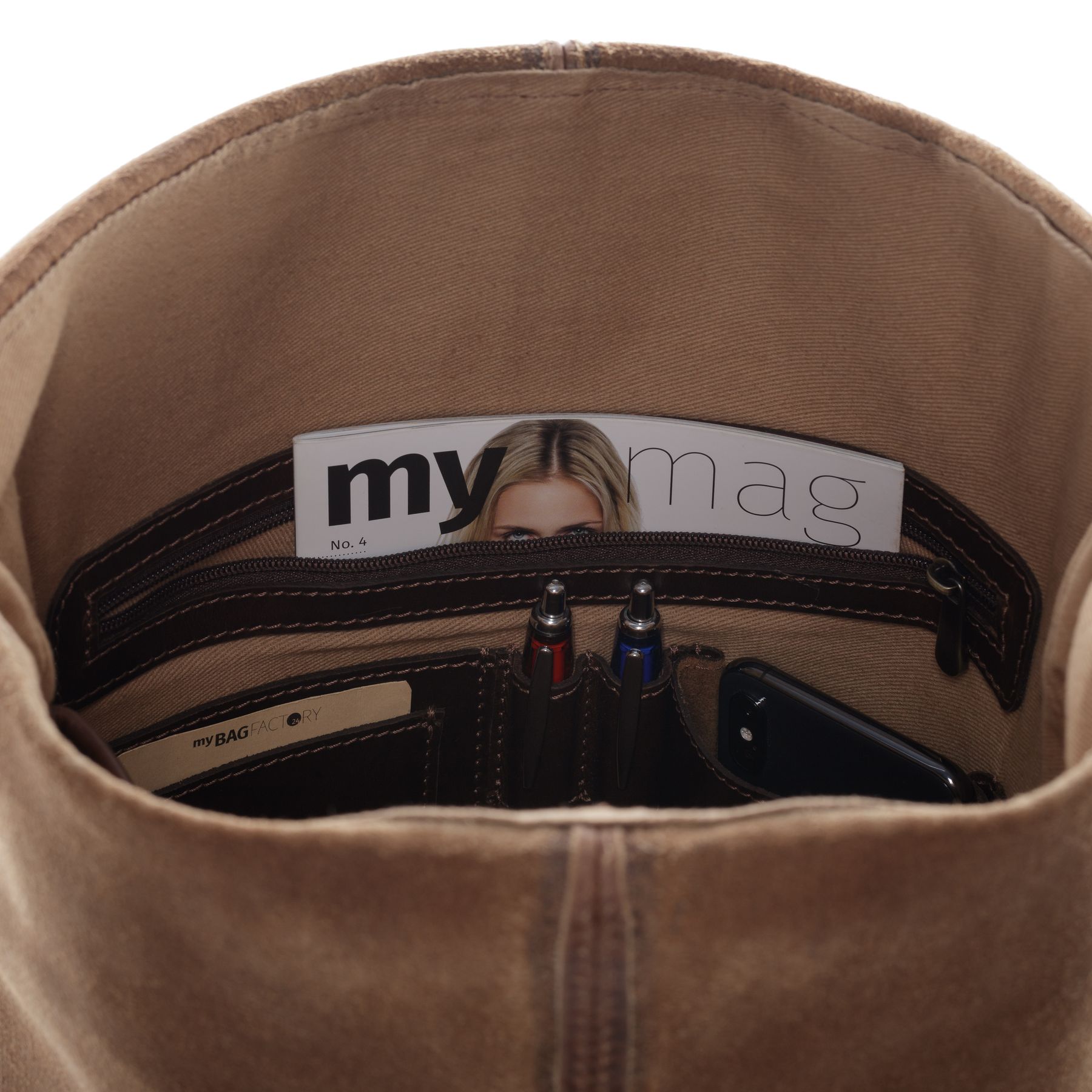 SID & VAIN Rucksack Leder JAY dark-brown 20816