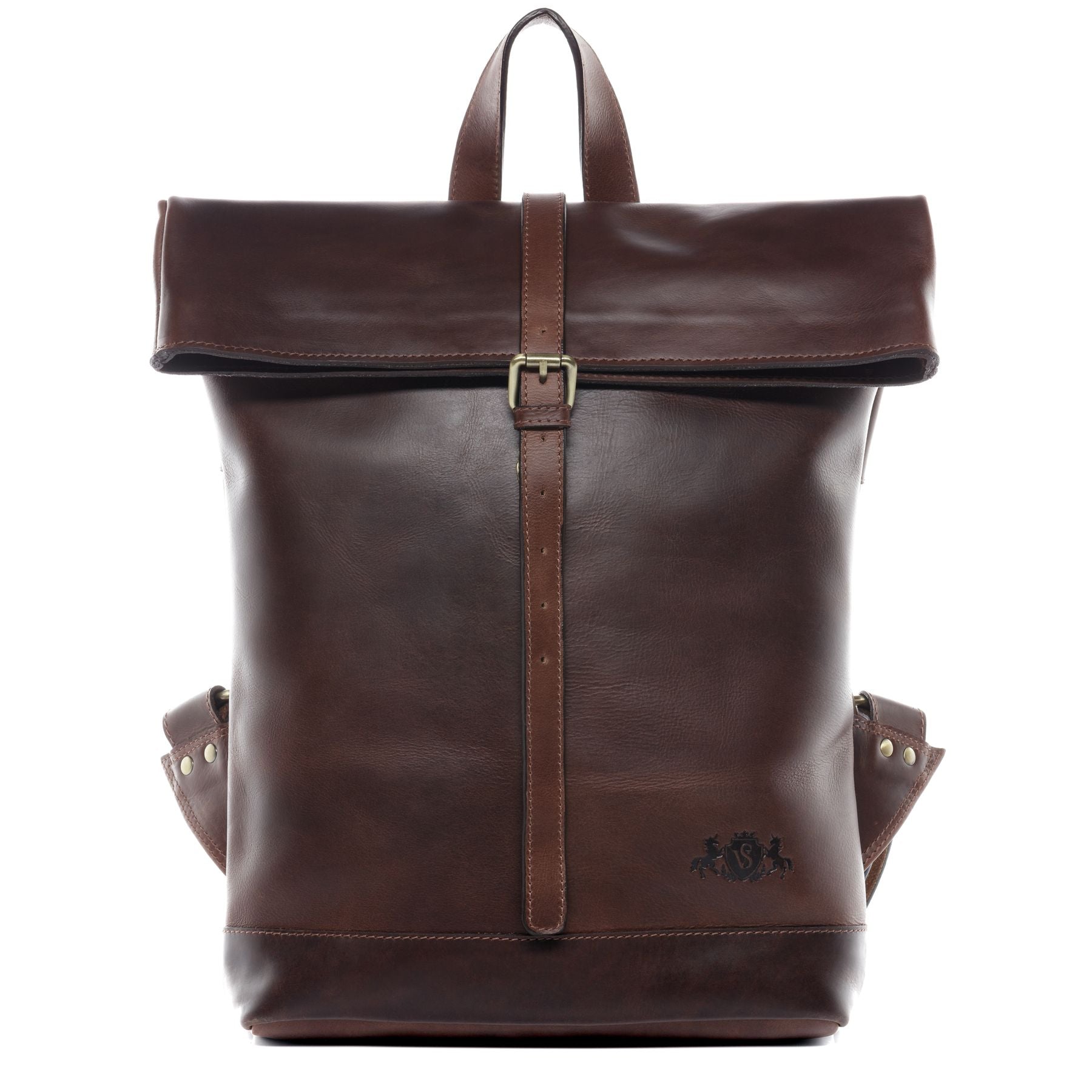 SID & VAIN Rucksack Leder JAY dark-brown 20808