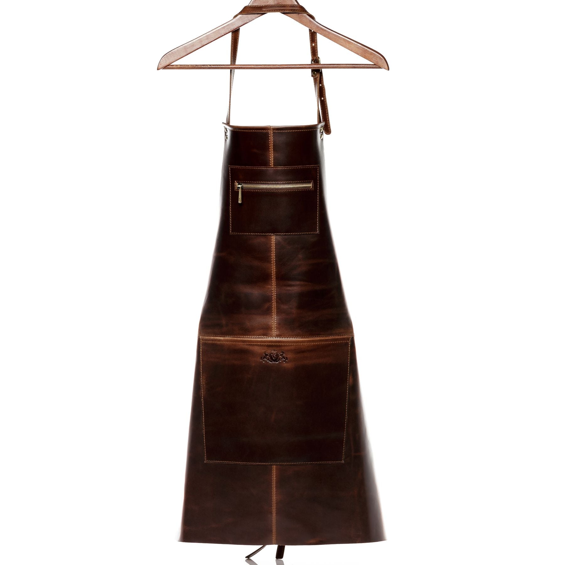 SID & VAIN Lederschürze Leder HEATHROW braun Grillschürze 47301