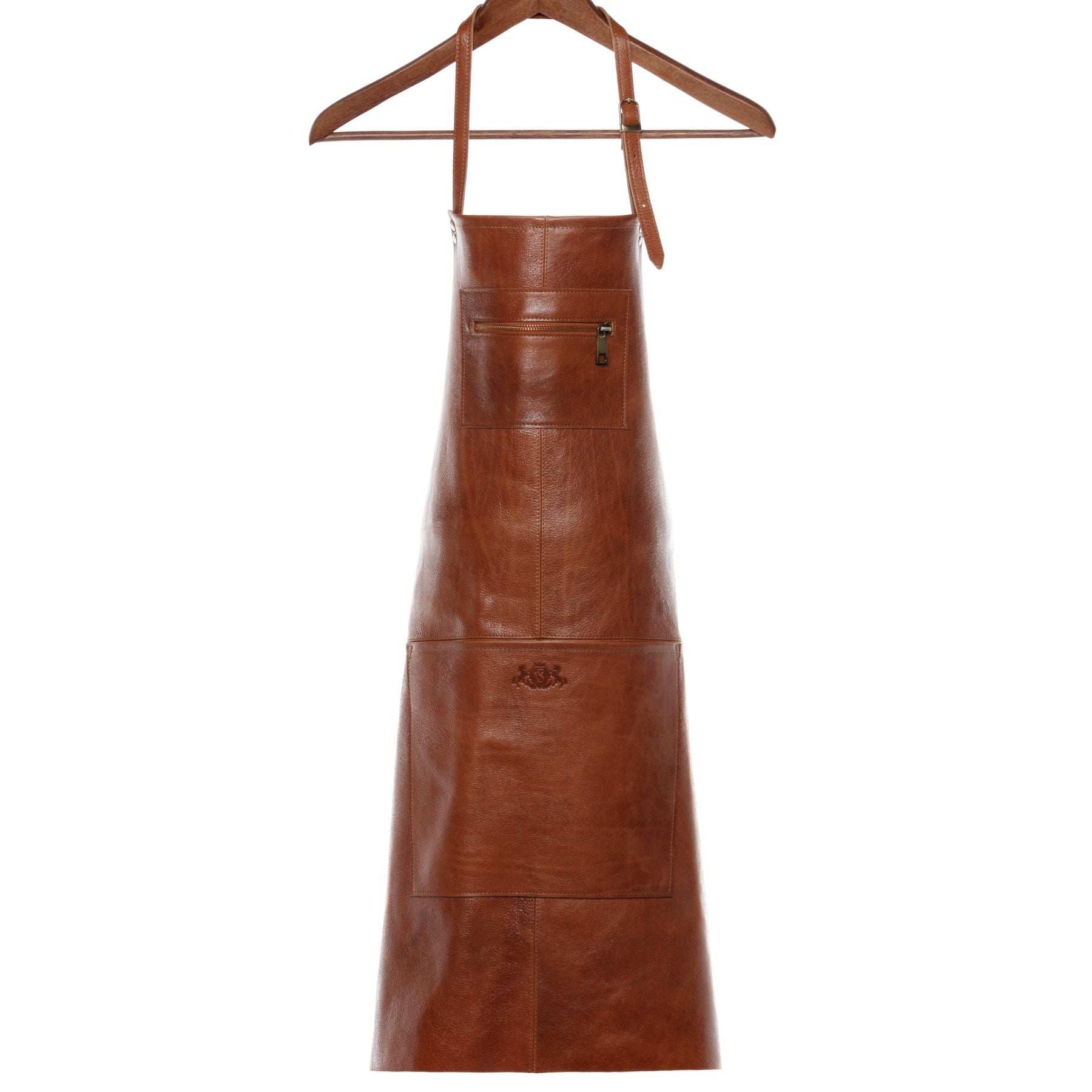 SID & VAIN Lederschürze Leder HEATHROW braun Grillschürze 47388