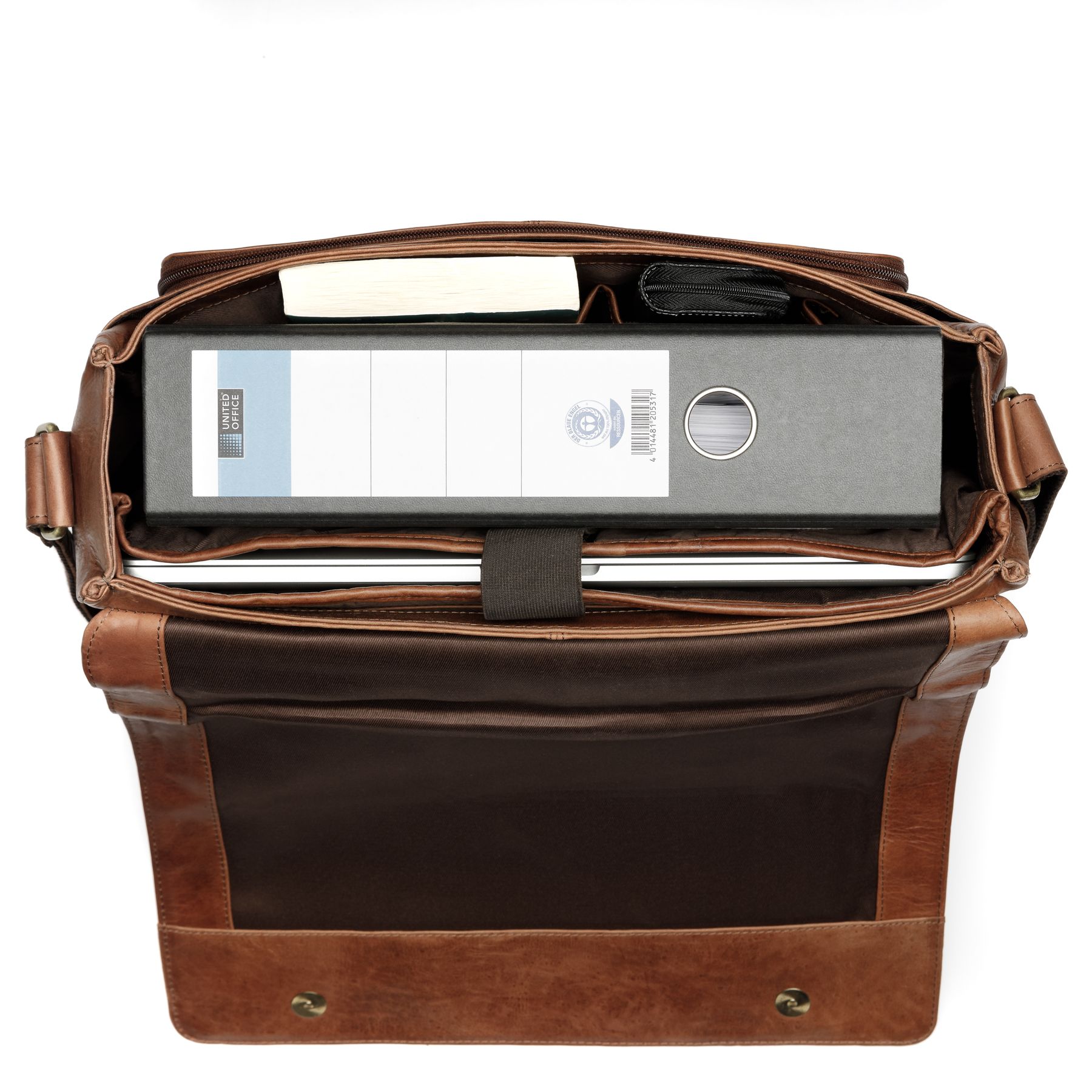 SID & VAIN Laptoptasche Lehrertasche Leder Joseph light-brown 27132