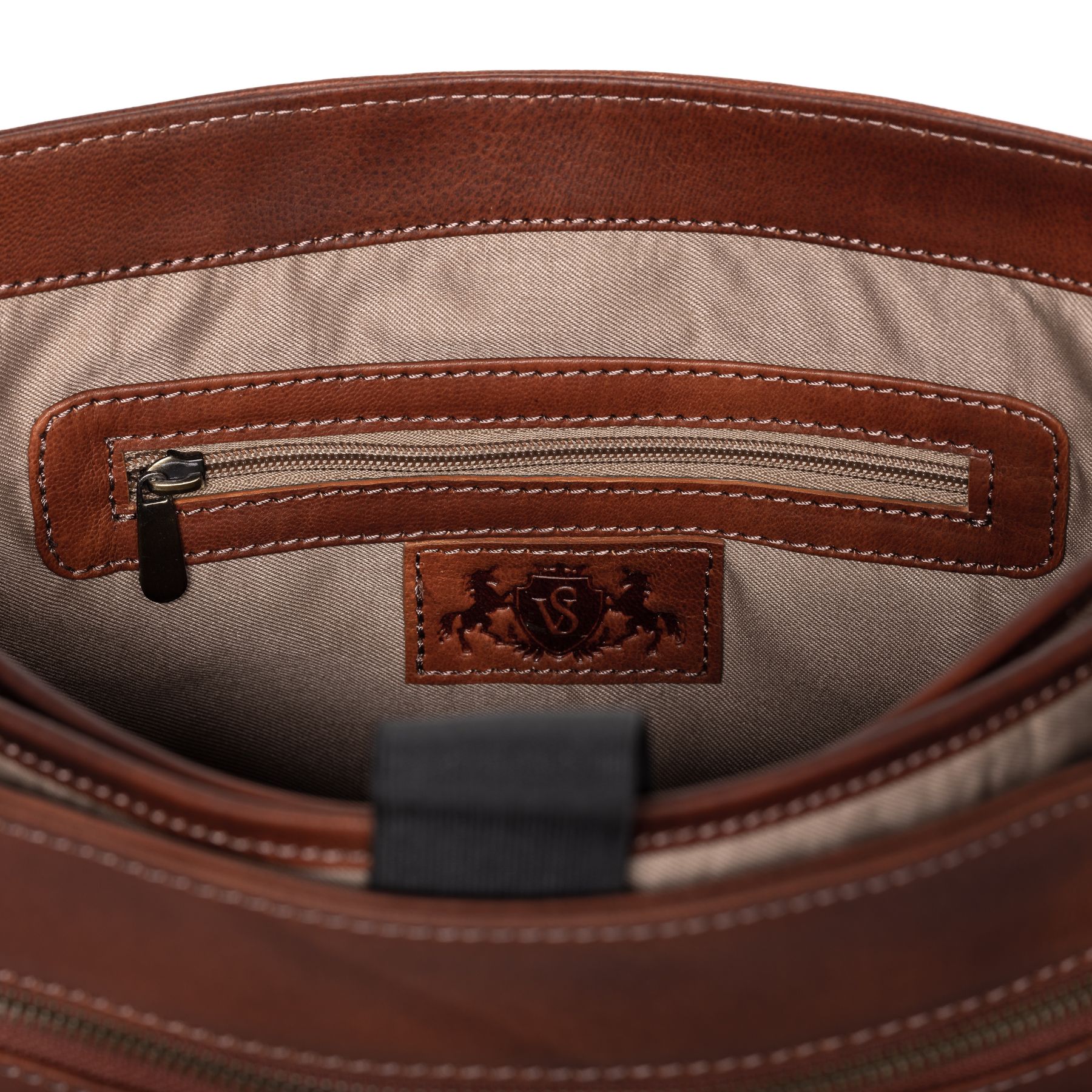 SID & VAIN Laptoptasche Leder Messenger Bag Leder XL SPENCER 34529