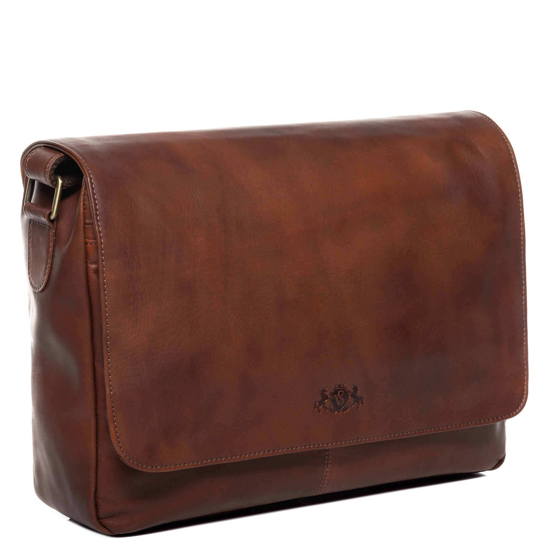 SID & VAIN Laptoptasche Leder Messenger Bag Leder XL SPENCER 34528