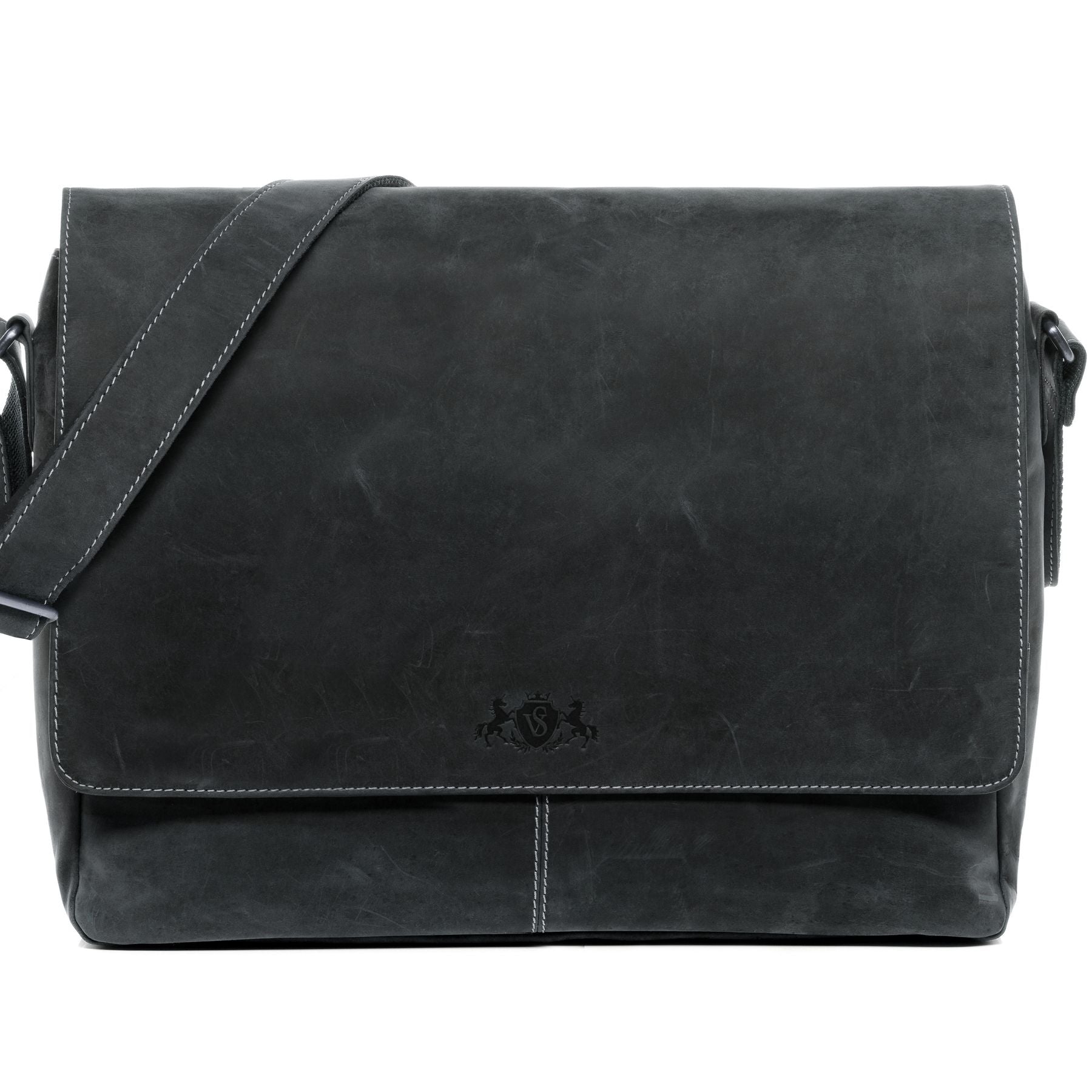 SID & VAIN Laptoptasche Leder Messenger Bag Leder XL SPENCER 29264