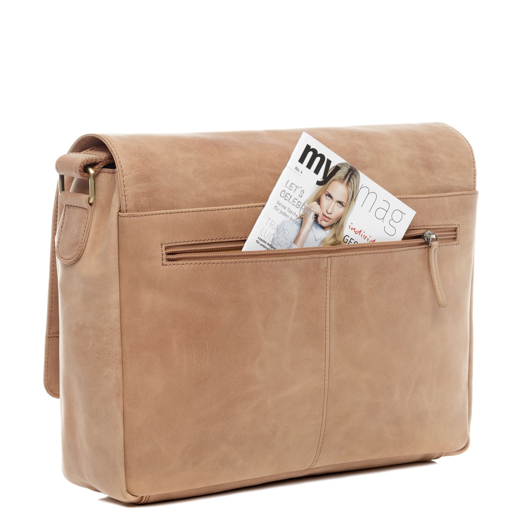 SID & VAIN Laptoptasche Leder Messenger Bag Leder XL SPENCER 29244