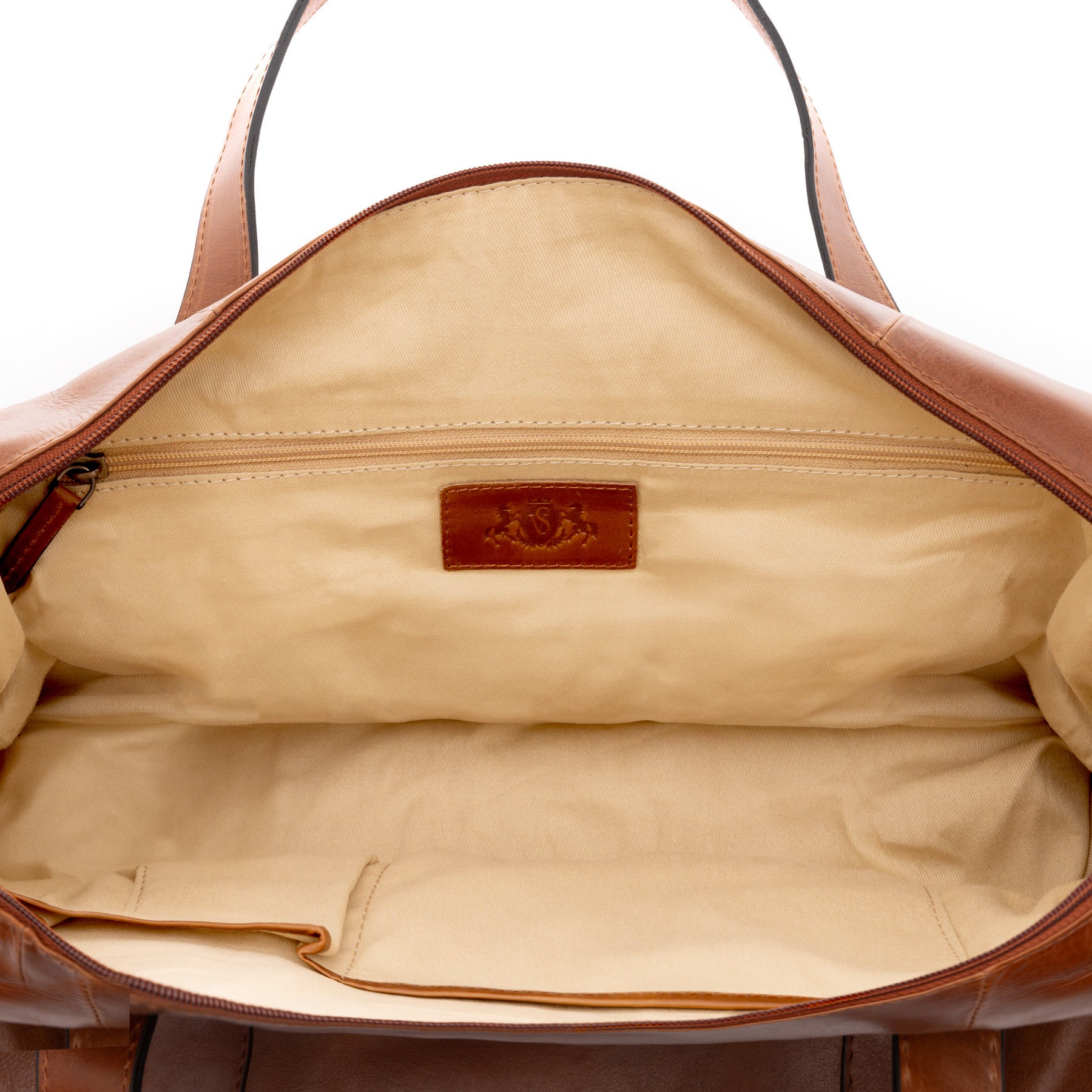 SID & VAIN Reisetasche Leder AUBURN braun Weekender 45771