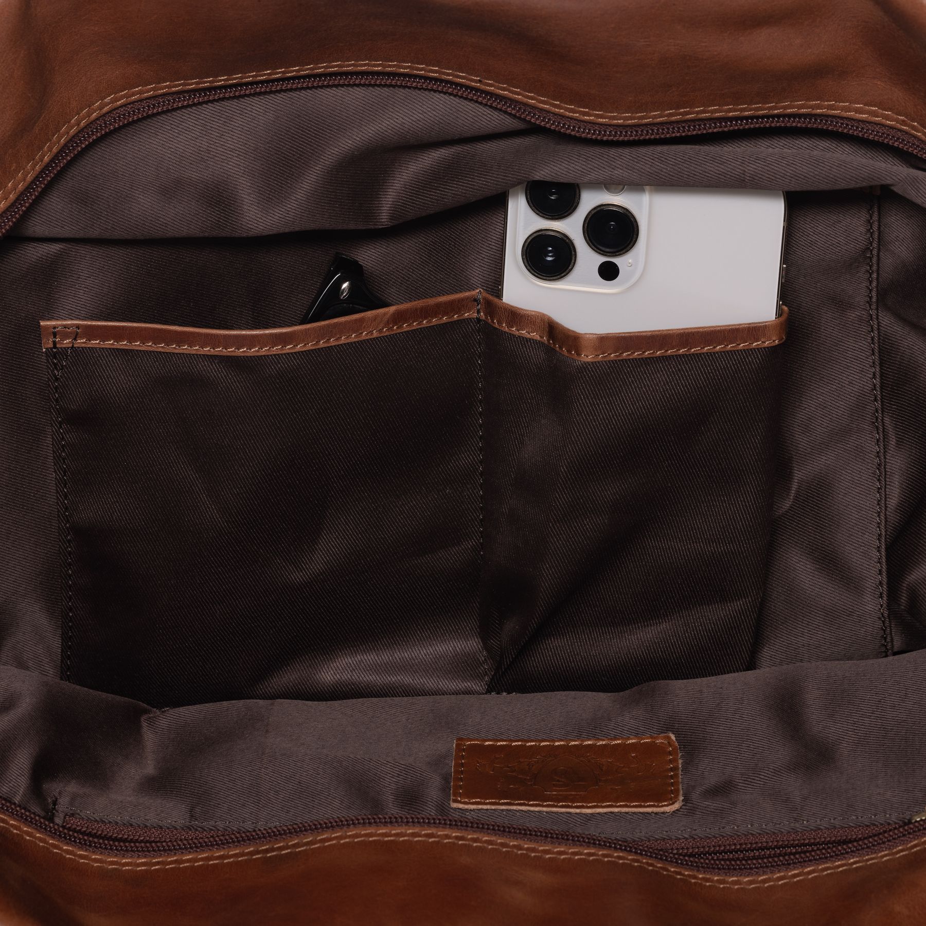 SID & VAIN Reisetasche Leder XL BRISTOL light-brown 36726