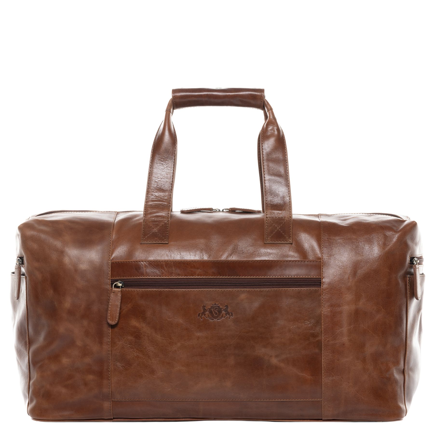 SID & VAIN Reisetasche Leder XL BRISTOL light-brown 36722