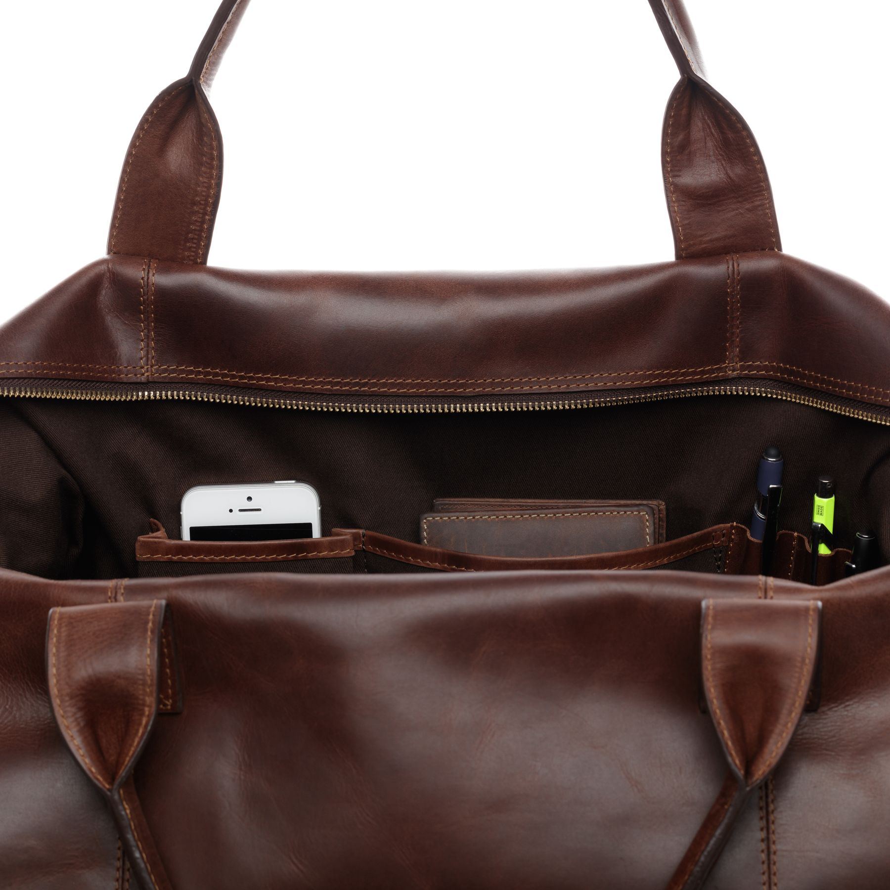 SID & VAIN Reisetasche Leder XL BRIXTON brown 25514