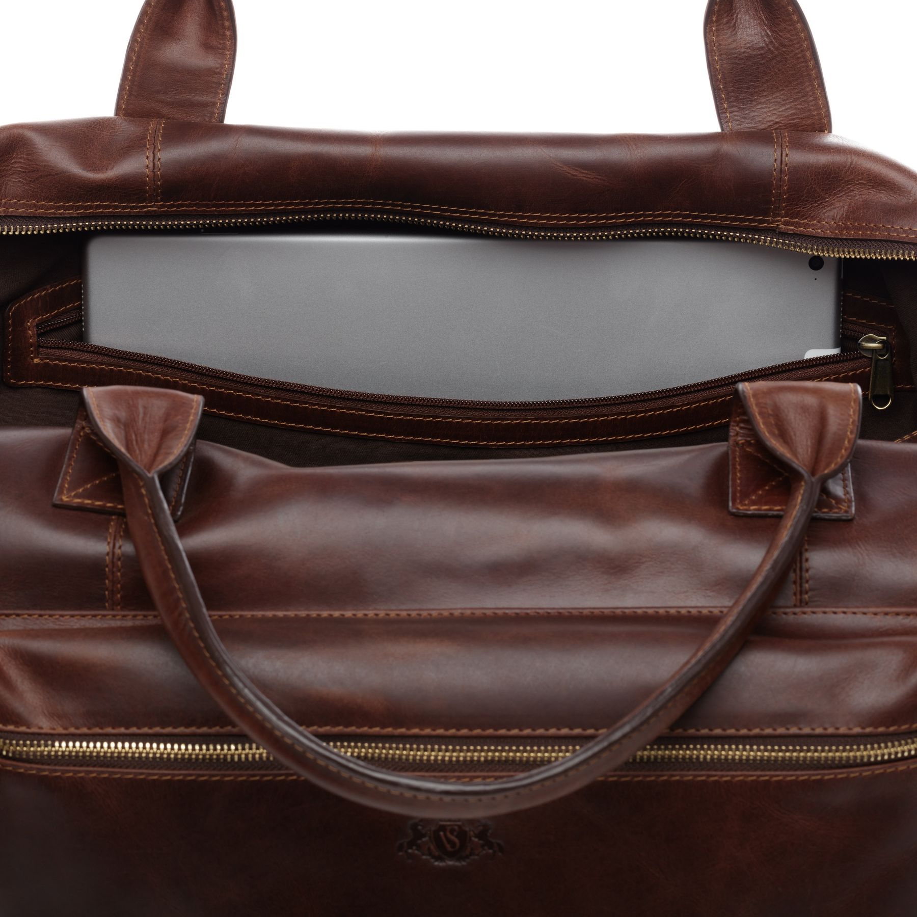 SID & VAIN Reisetasche Leder XL BRIXTON brown 25515