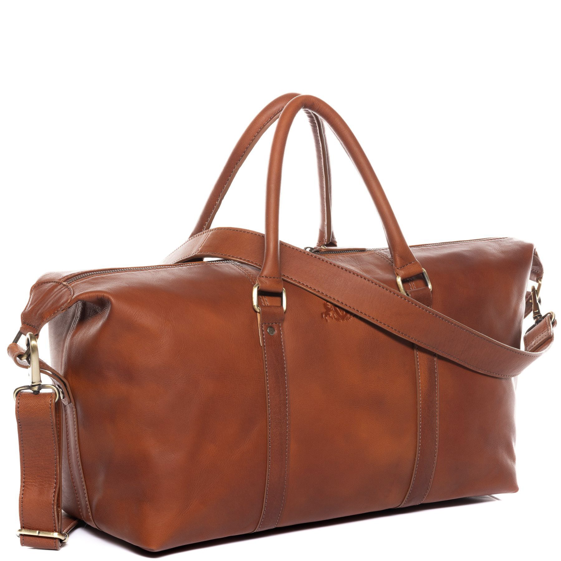 SID & VAIN Reisetasche Leder HARPER chestnut 42021