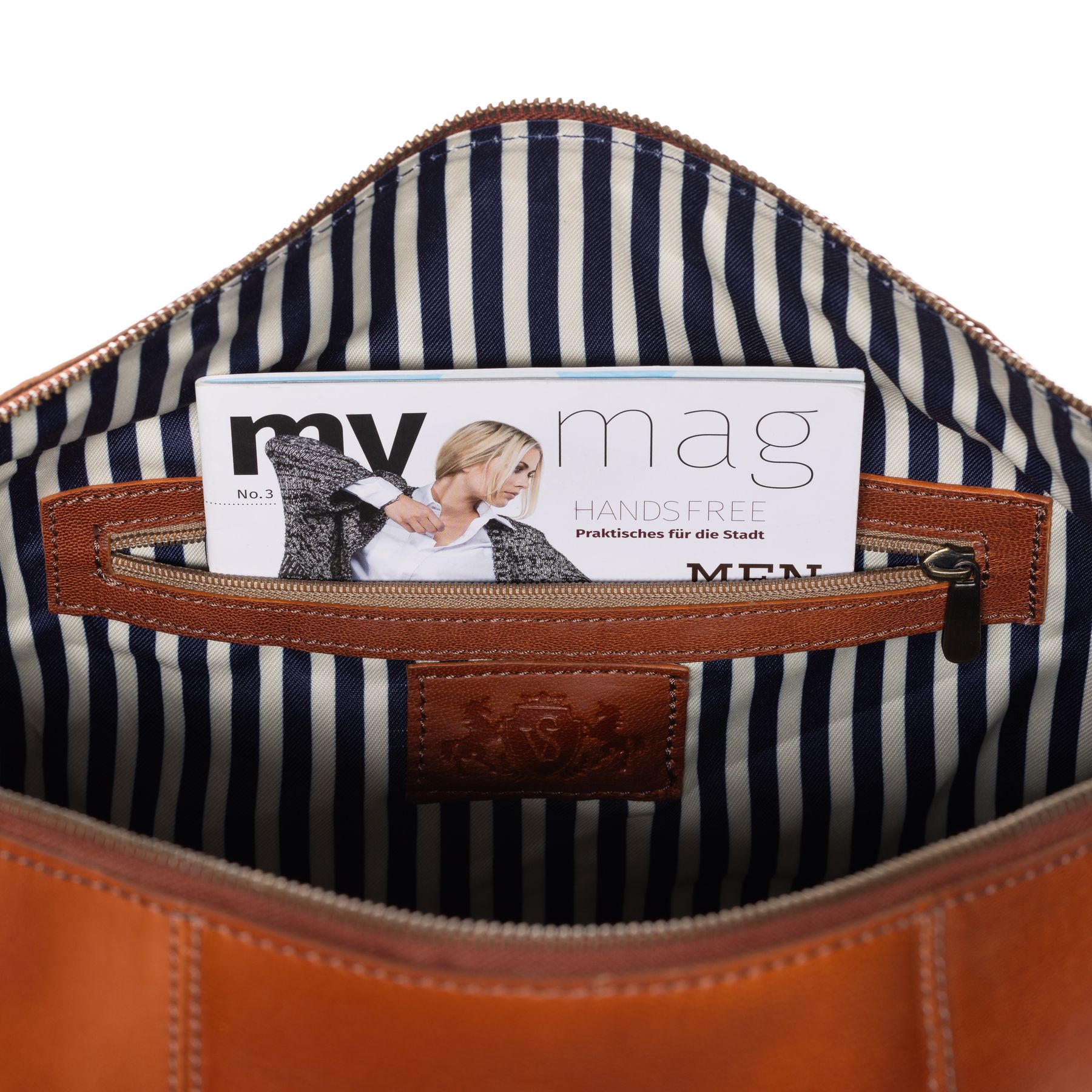 SID & VAIN Reisetasche Leder-female SKYLER chestnut 42032