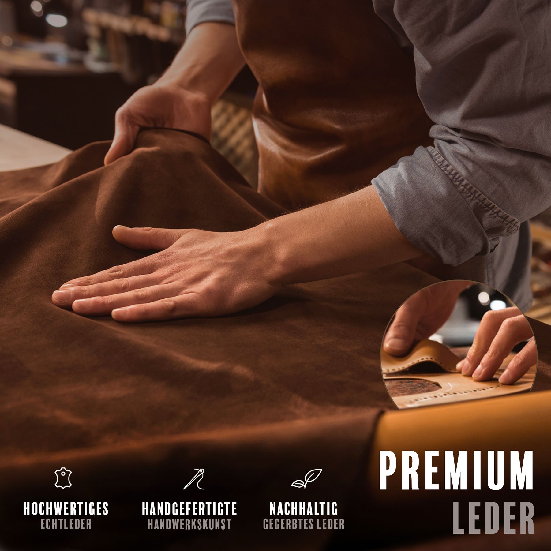 SID & VAIN Reisetasche Leder YALE ZIP braun Weekender 43083