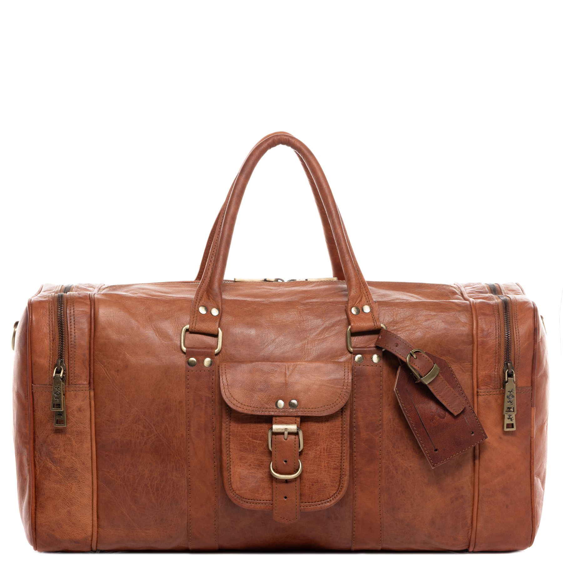 Reisetasche Ziegenleder in Kastanien braun Produktbild