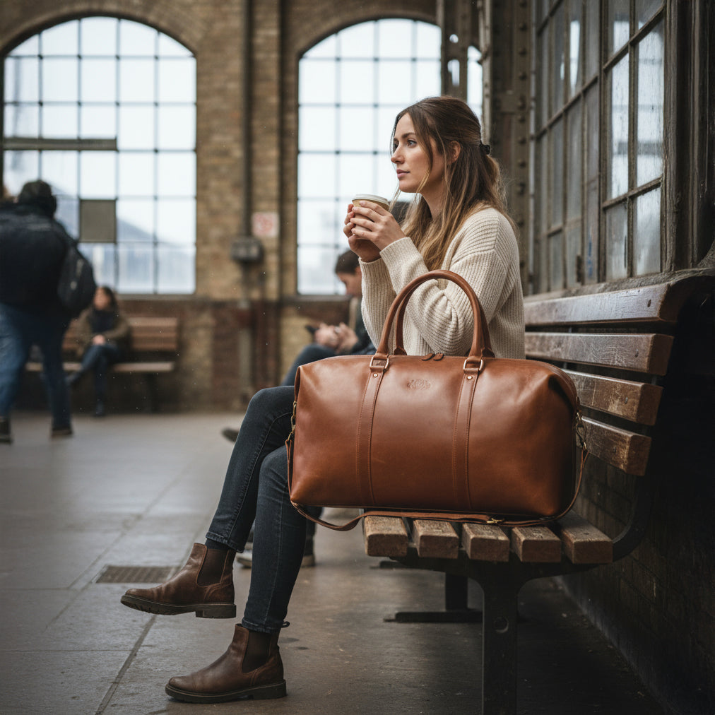 SID & VAIN Reisetasche Leder HARPER dame